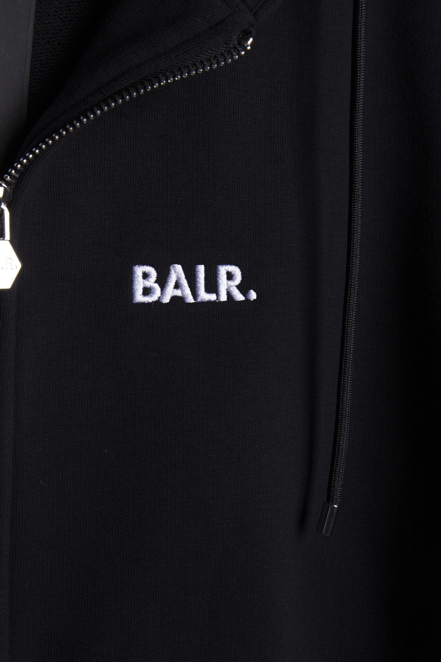 B-TAPE ZIP THROUGH HOODIE JET BLACK 4