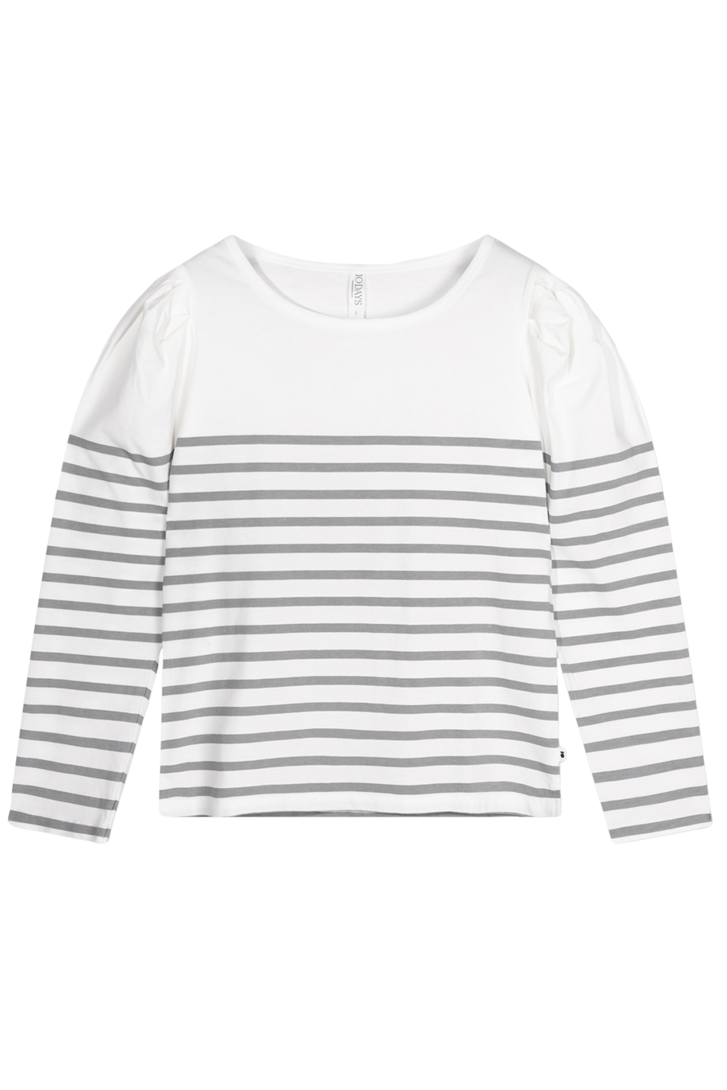 PUFF LONG SLEEVE TEE STRIPES ECRU/GRAPHITE 4