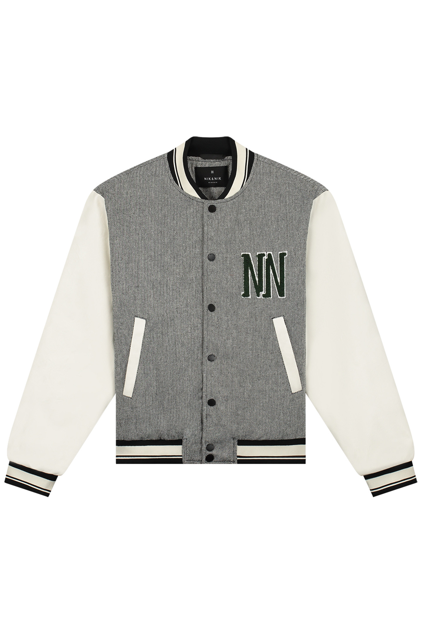 KURT VARSITY JACKET GREY MELANGE 2