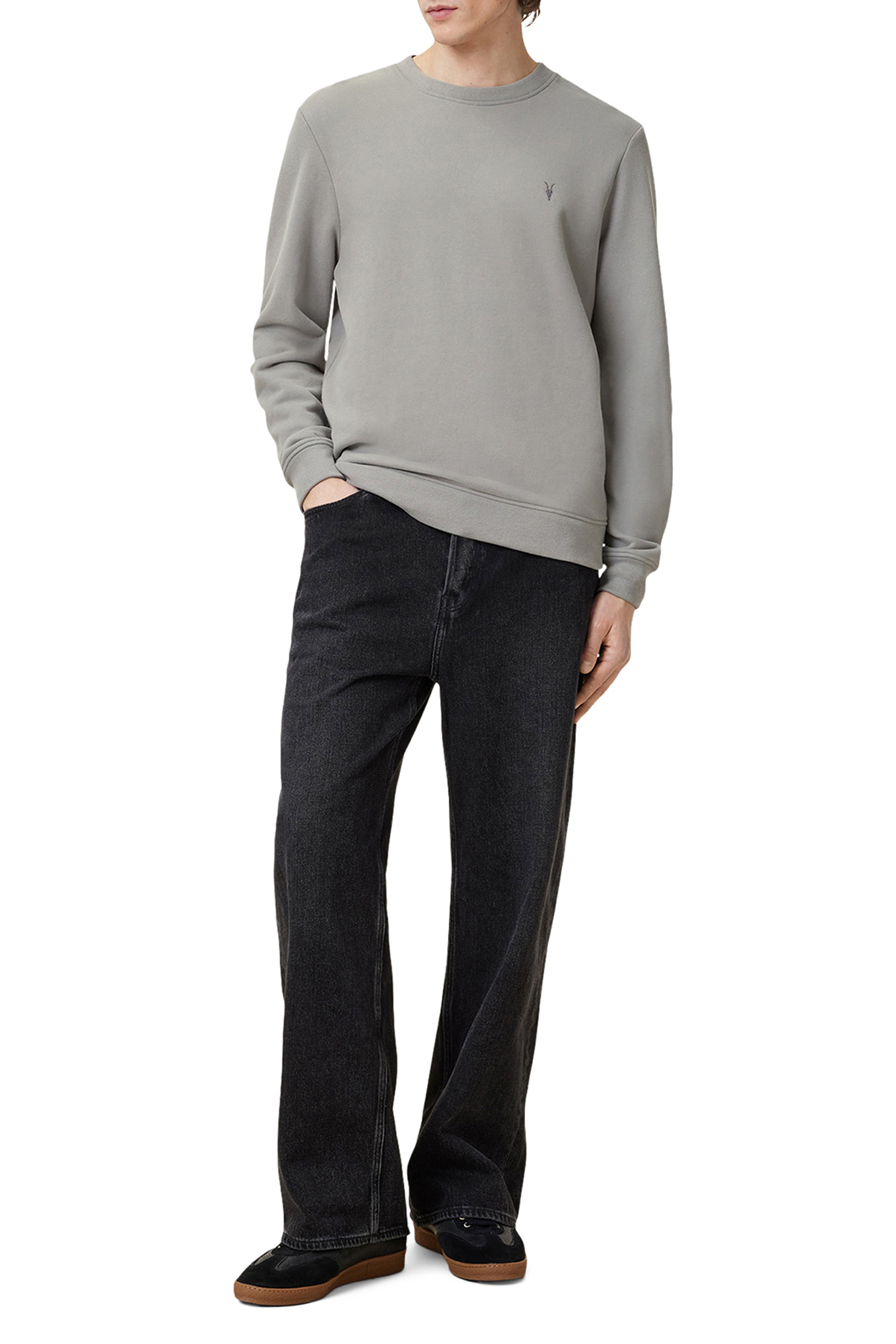 RAVEN CREW FOSSIL GREY 3