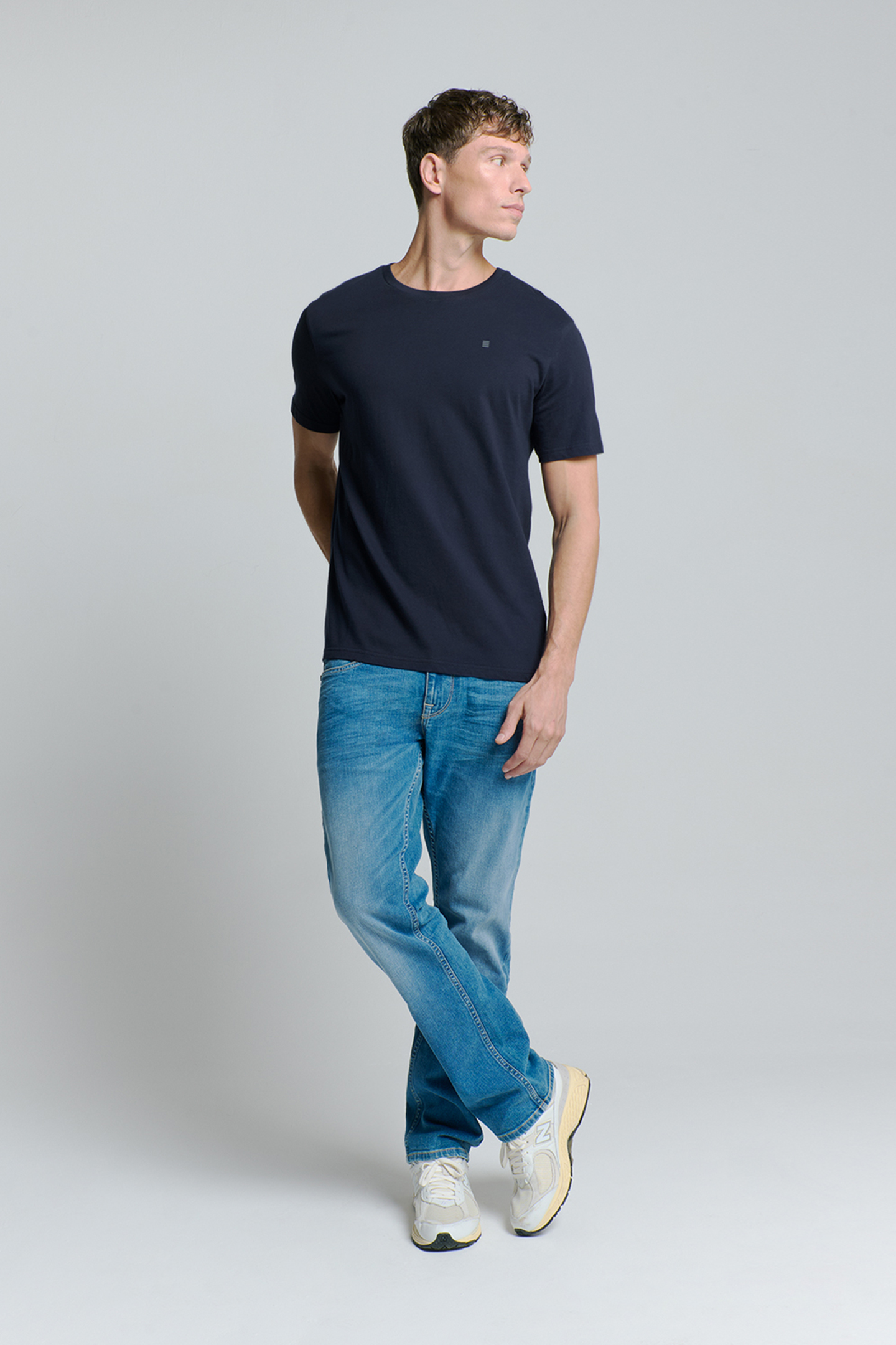 T-SHIRT CREWNECK SOLID BASIC BLUEBERRY 3