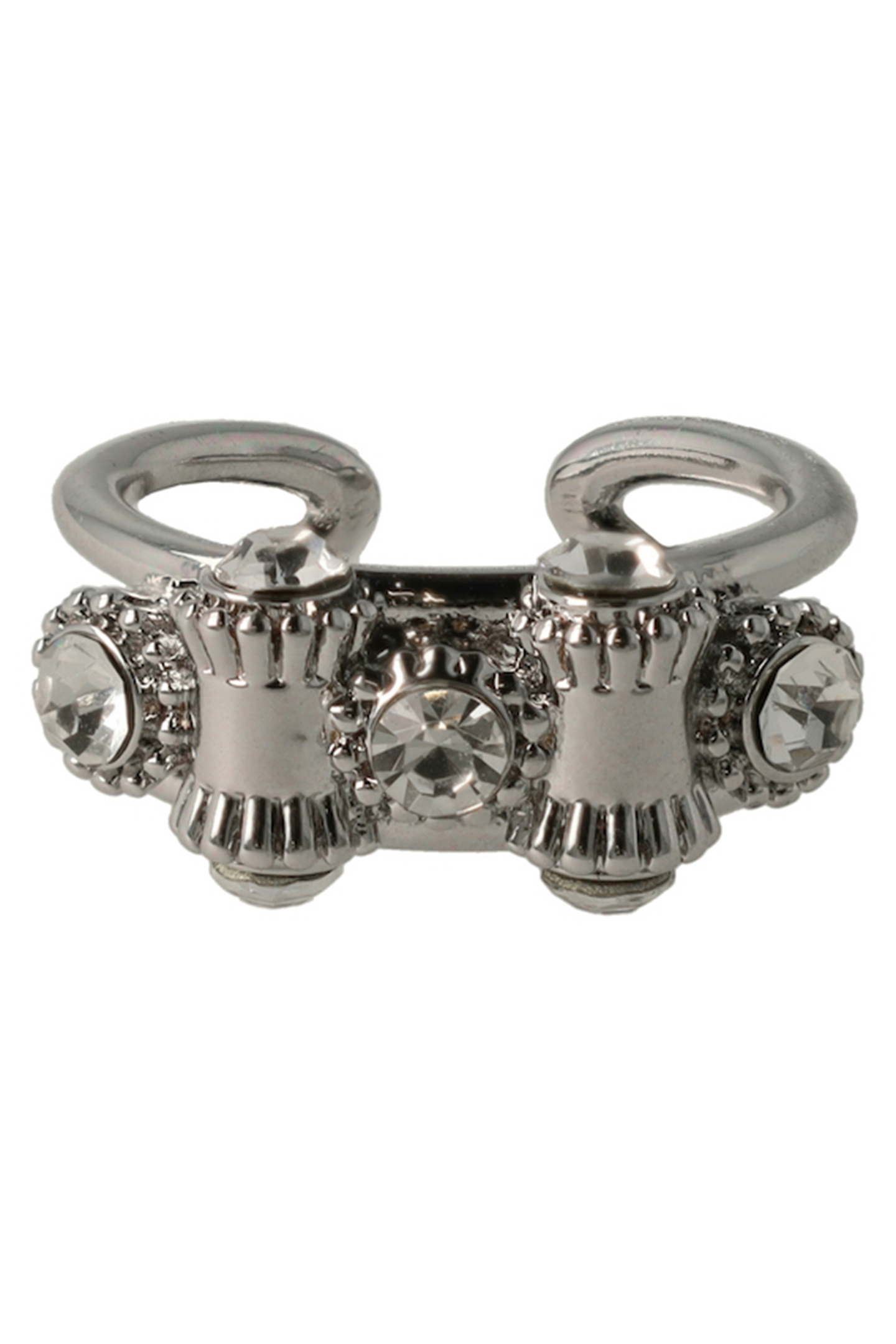 OTAZU VINTAGE BARREL RING - RHODIUM 4