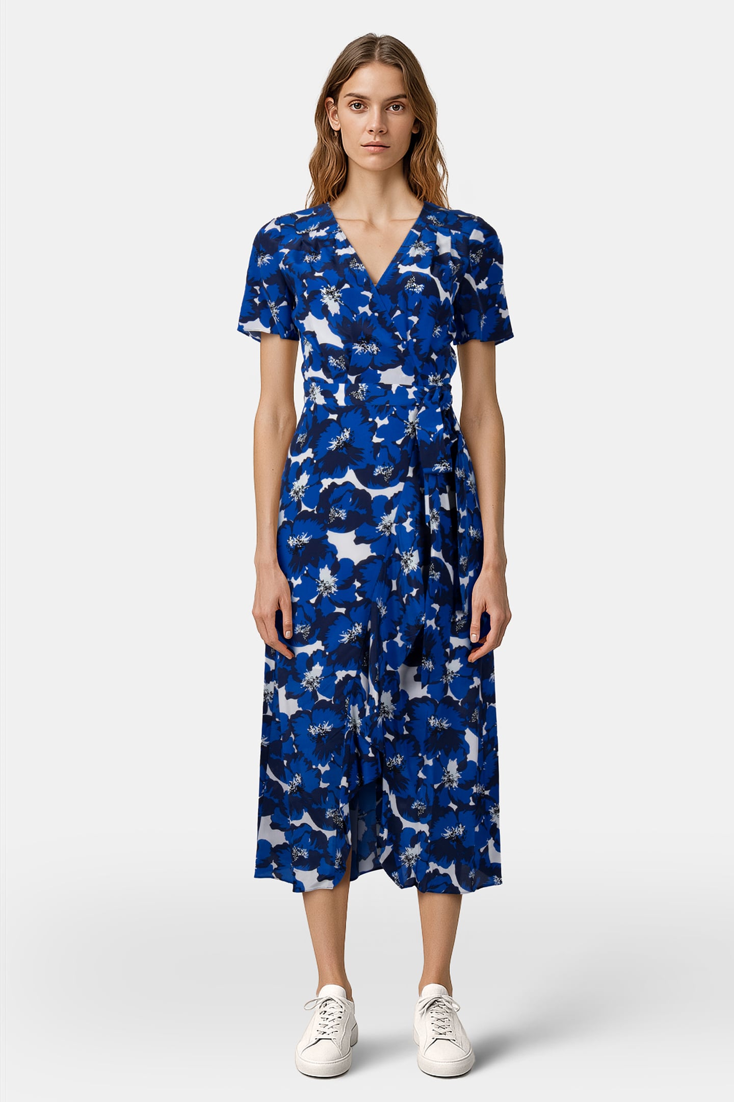 SLEEVELESS DRESS TIED AT THE CHEST BLUE 1