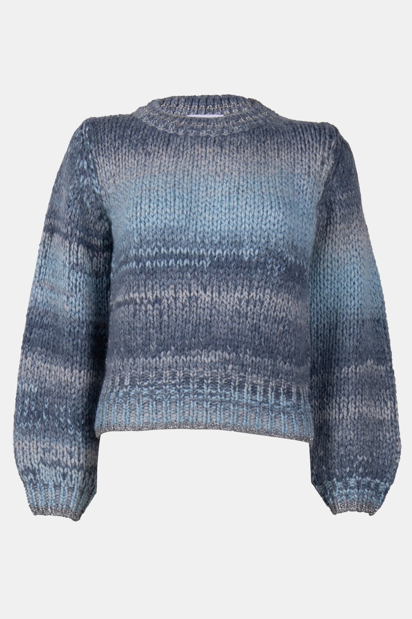 FITTED SPACE DYE PULLOVER SAPPHIRE BLUE 3