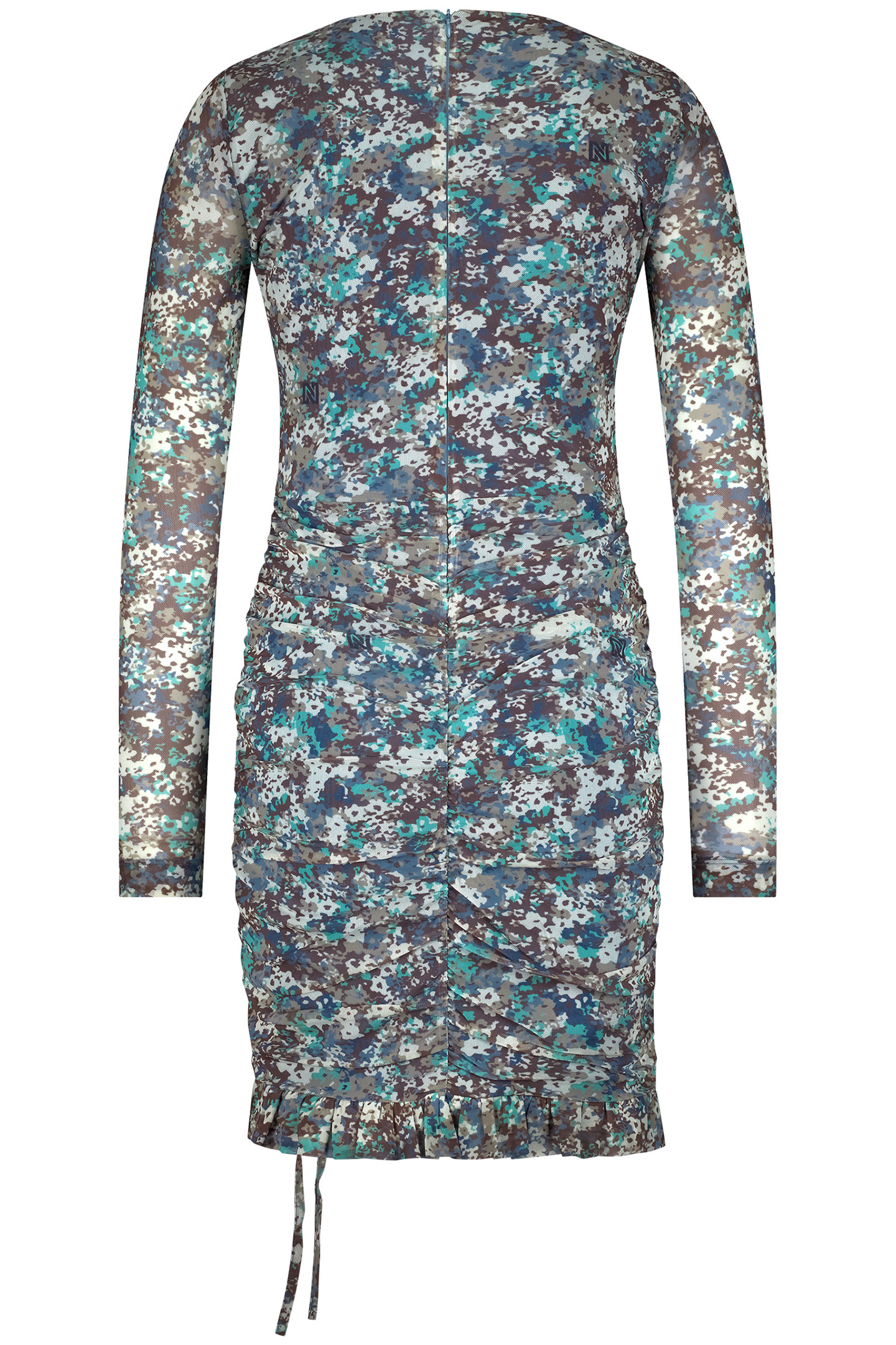 FLOWER DRESS DUSTY BLUE 2