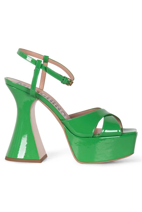 PATENT LEATHER PLATFORM SANDALS VERNICE VERDE 1