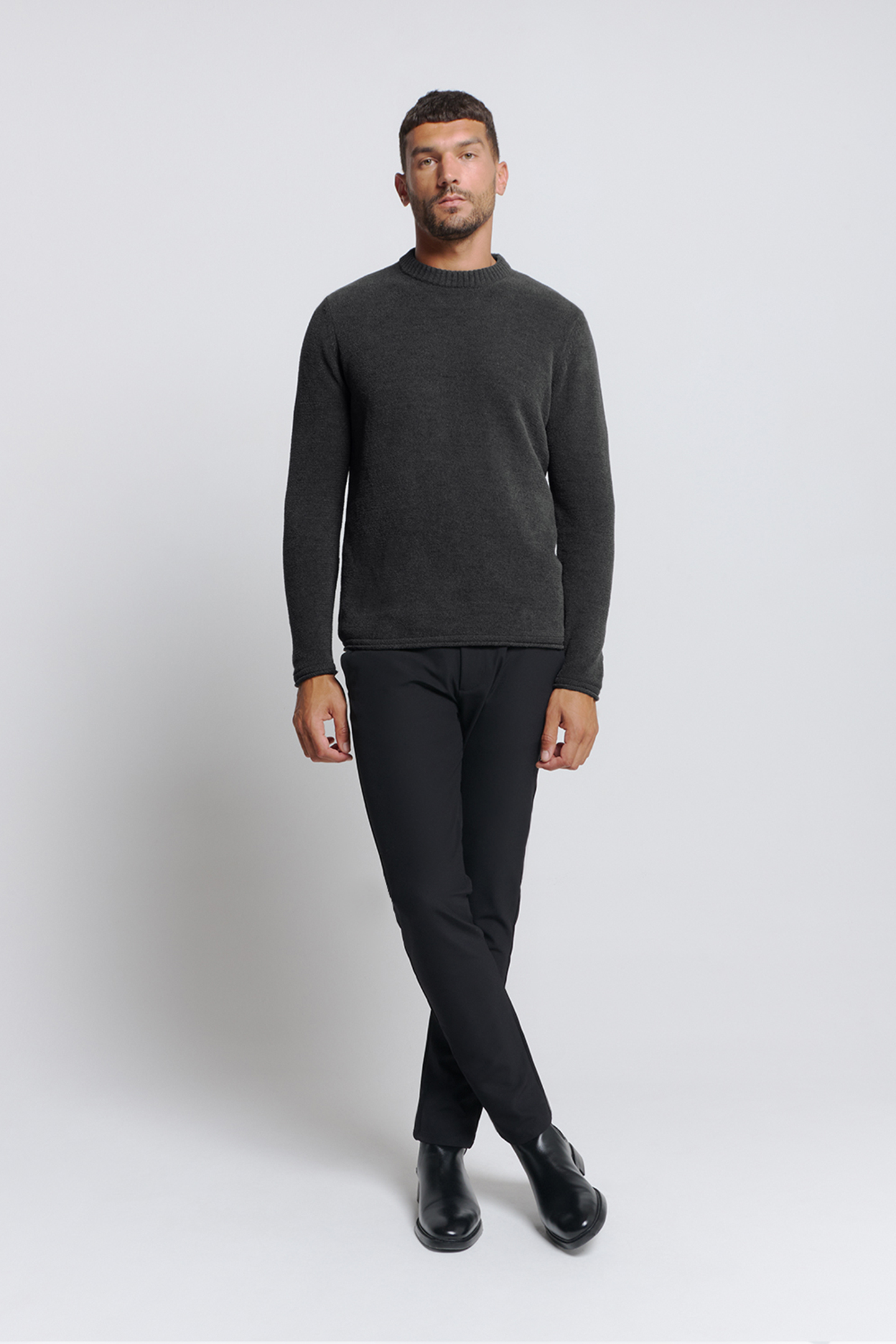 PULLOVER CREWNECK SUPER SOFT DARK GREY 3