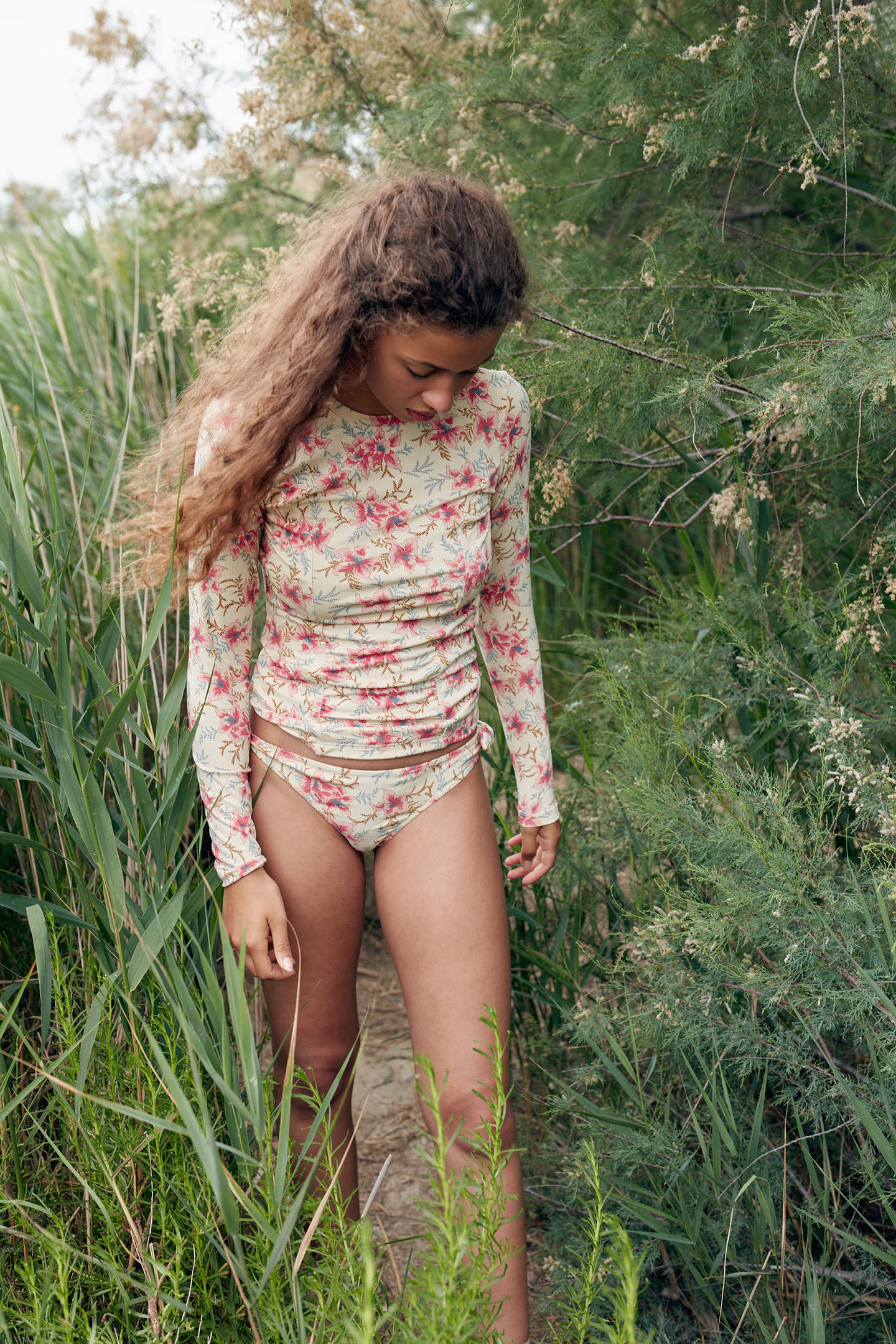 BIKINI BOTTOM KAUAI RASPBERRY FLOWERS 4