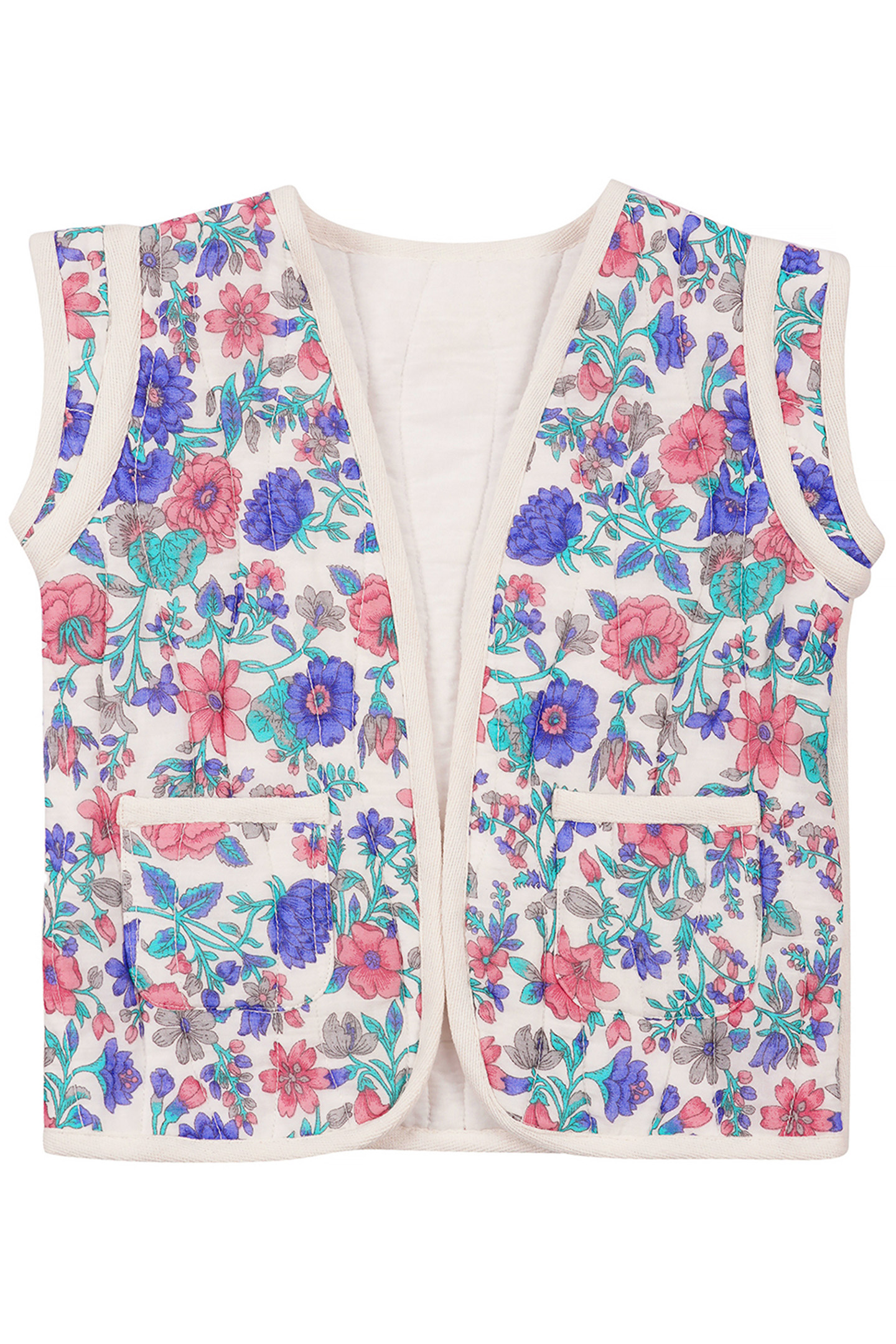 REVERSIBLE VEST ANDRES BLUE SUMMER MEADOW 2