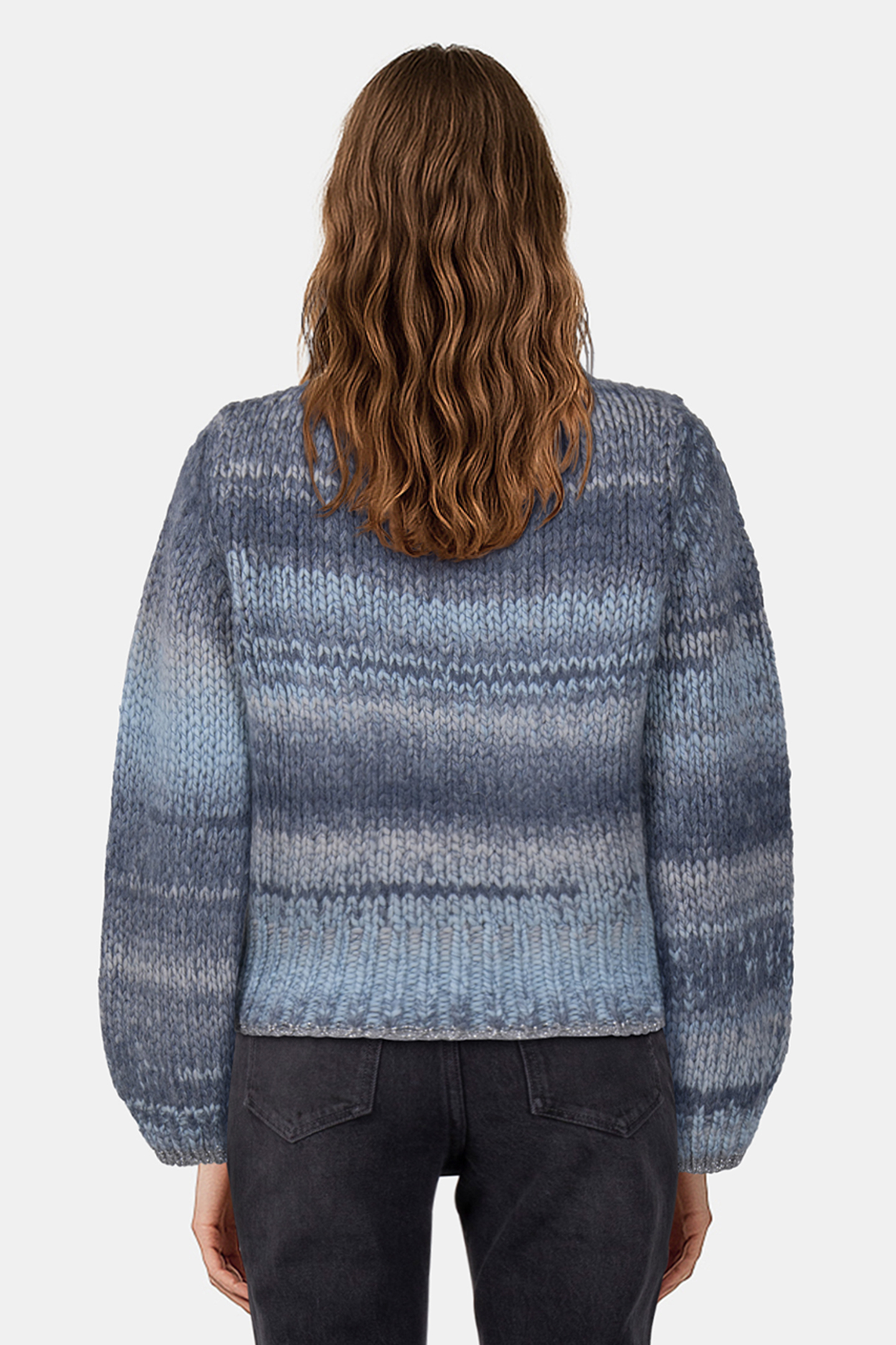 FITTED SPACE DYE PULLOVER SAPPHIRE BLUE 2