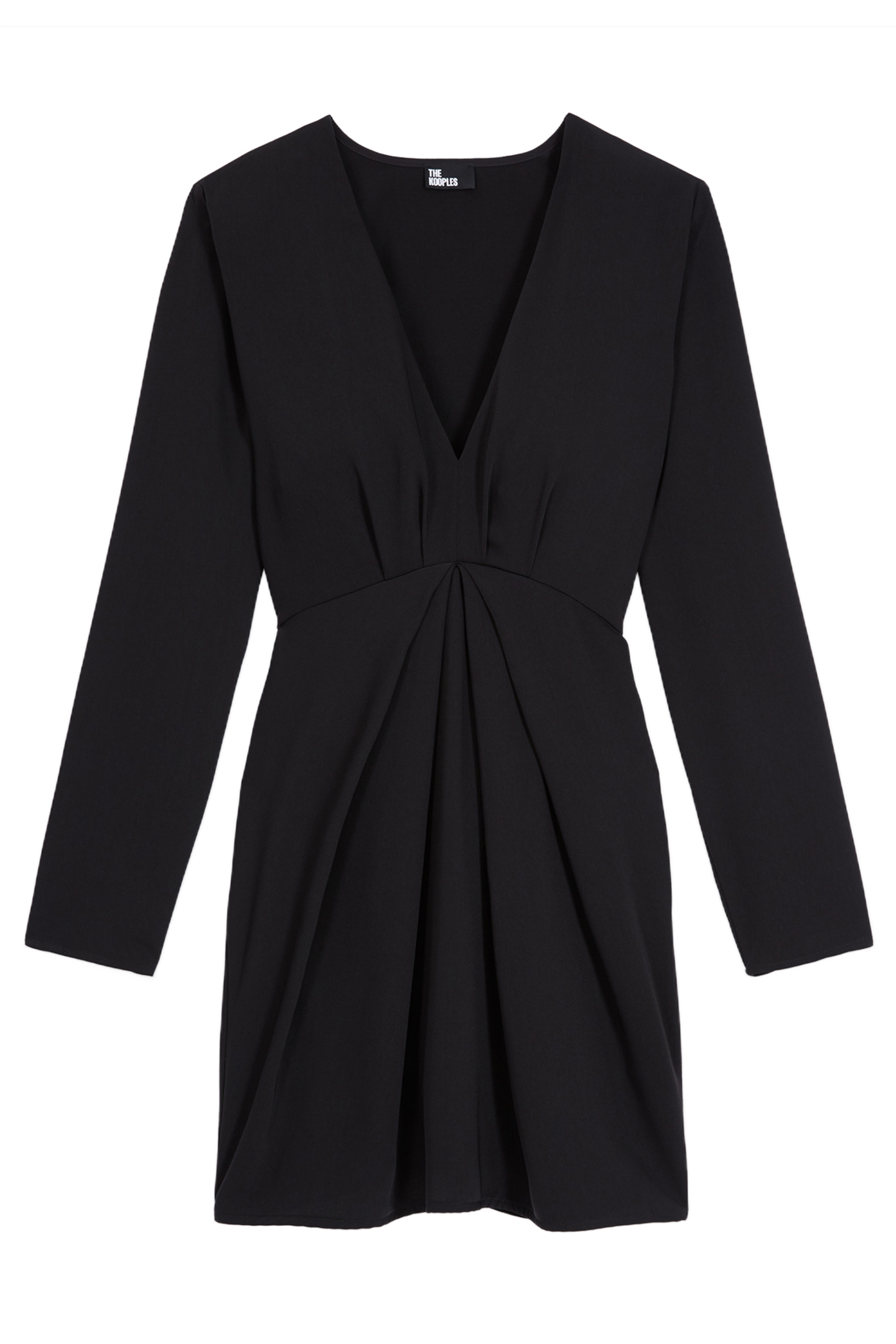 SHORT DRESS WITH PLUNGING NECKLINE BLACK 5