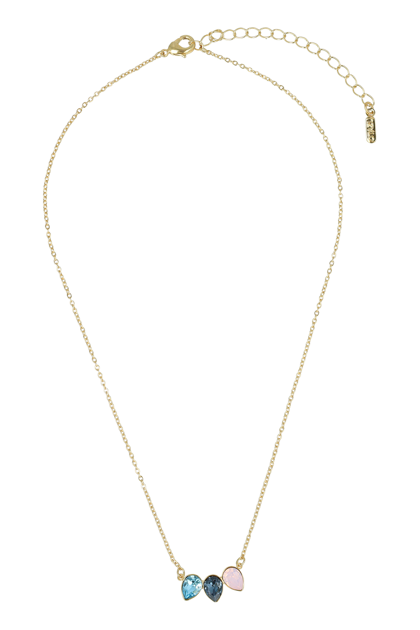 CLASSIC TRIPLE LEAF NECKLACE ROSEWATER OPAL 1