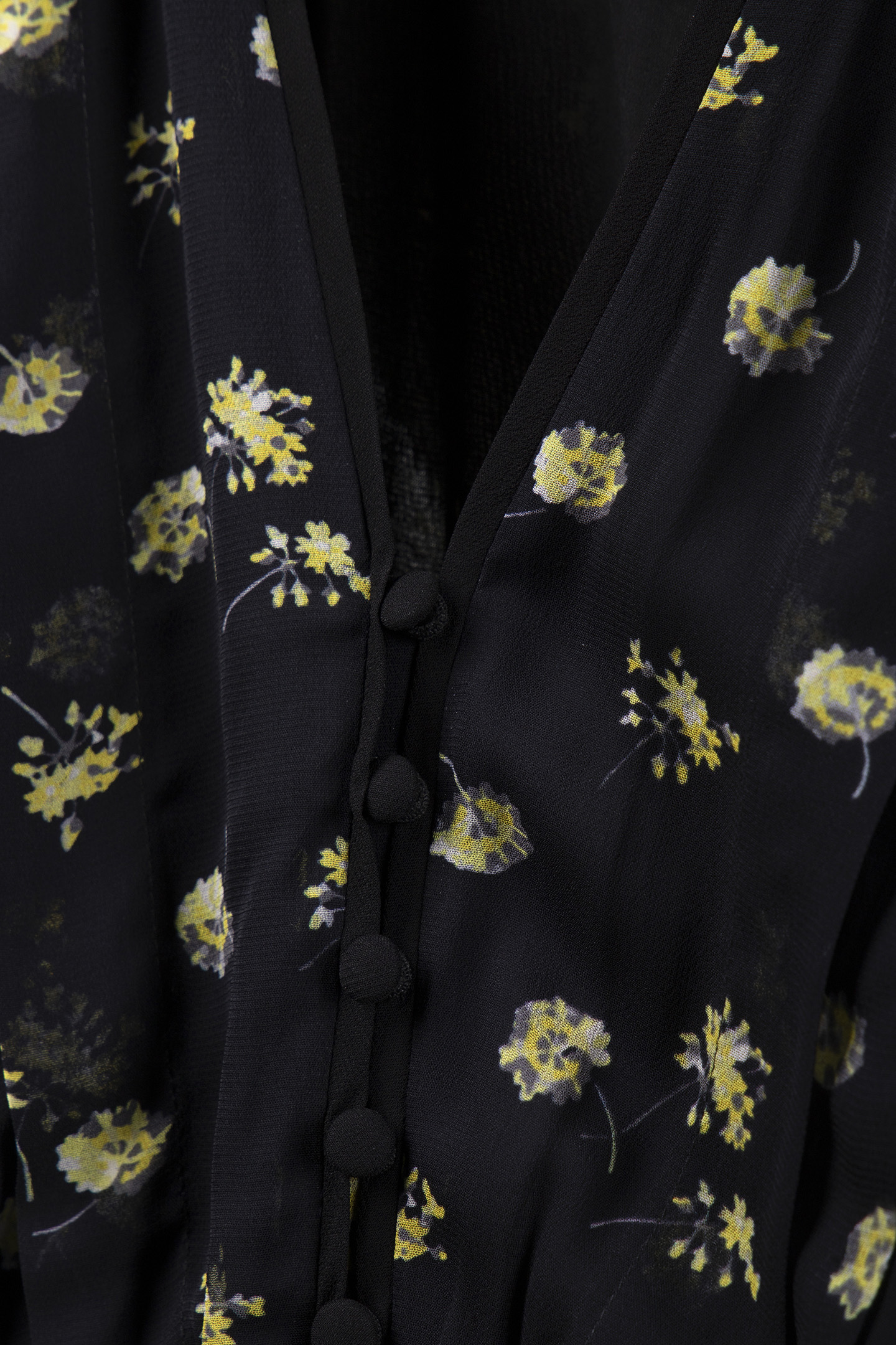 ML TOP TIGHTENED AT THE WAIST WITH BUTTONS BLACK/YELLOW 4