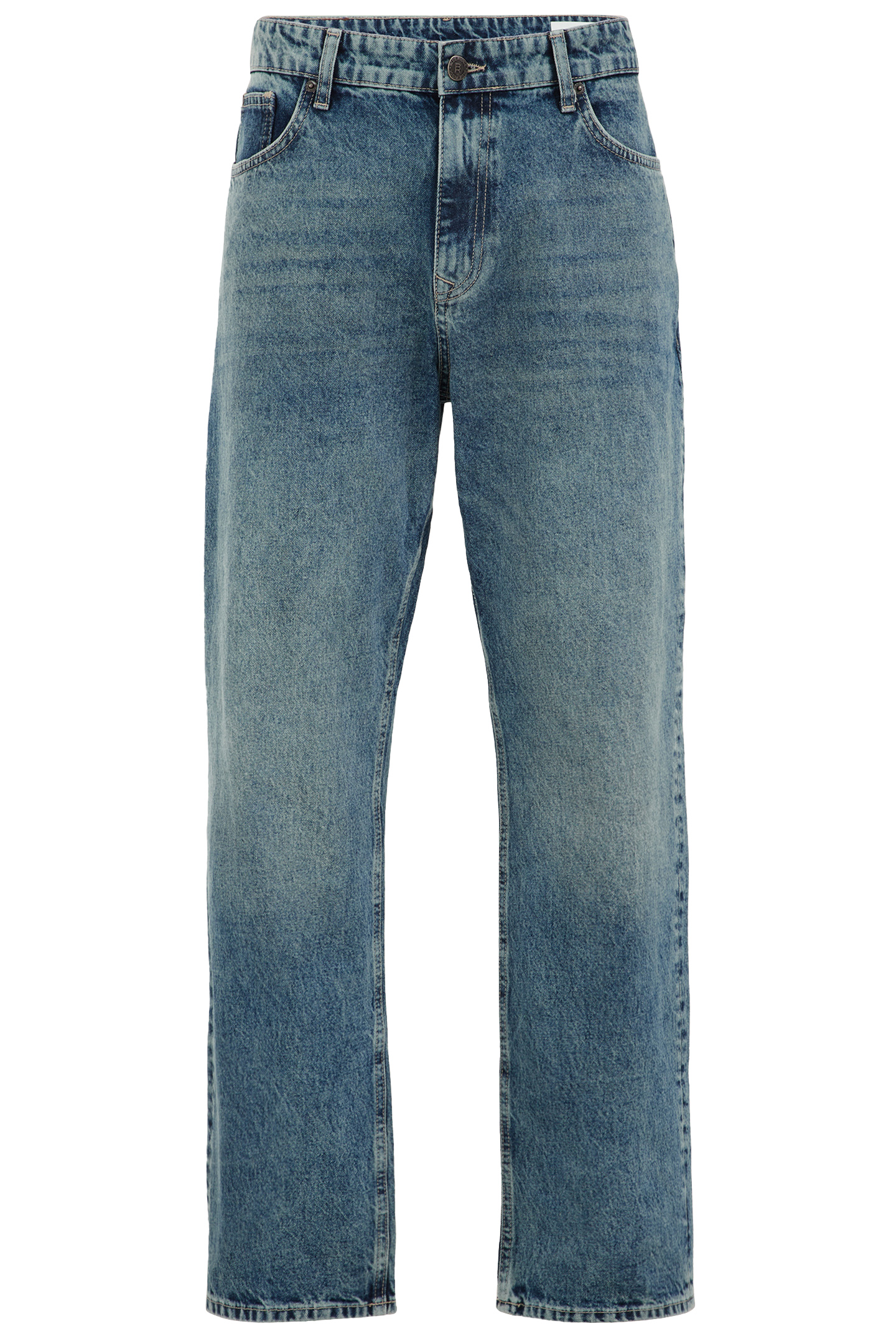 5-POCKET MID WAIST DARK BLUE 4