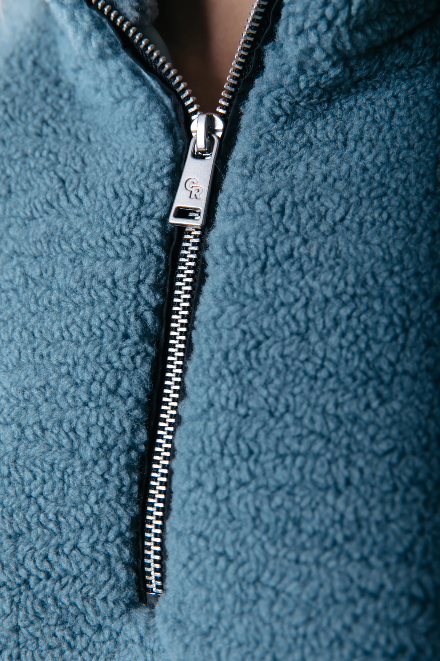 JILLS TEDDY ZIP SWEATER MINERAL BLUE 3