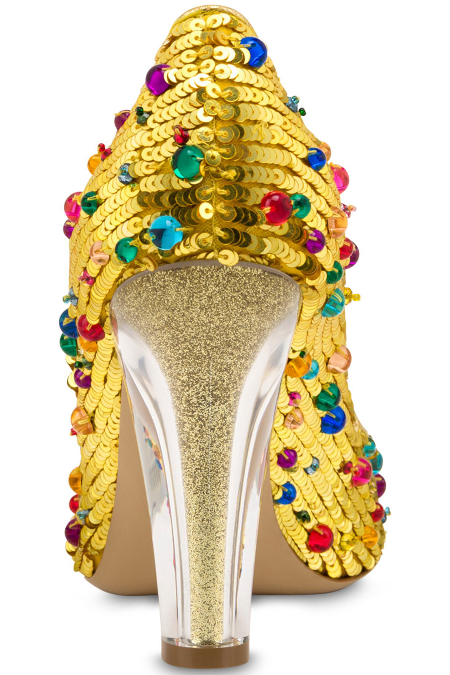 SEQUIN PUMPS WITH RHINESTONES PAILLETTES ORO 3