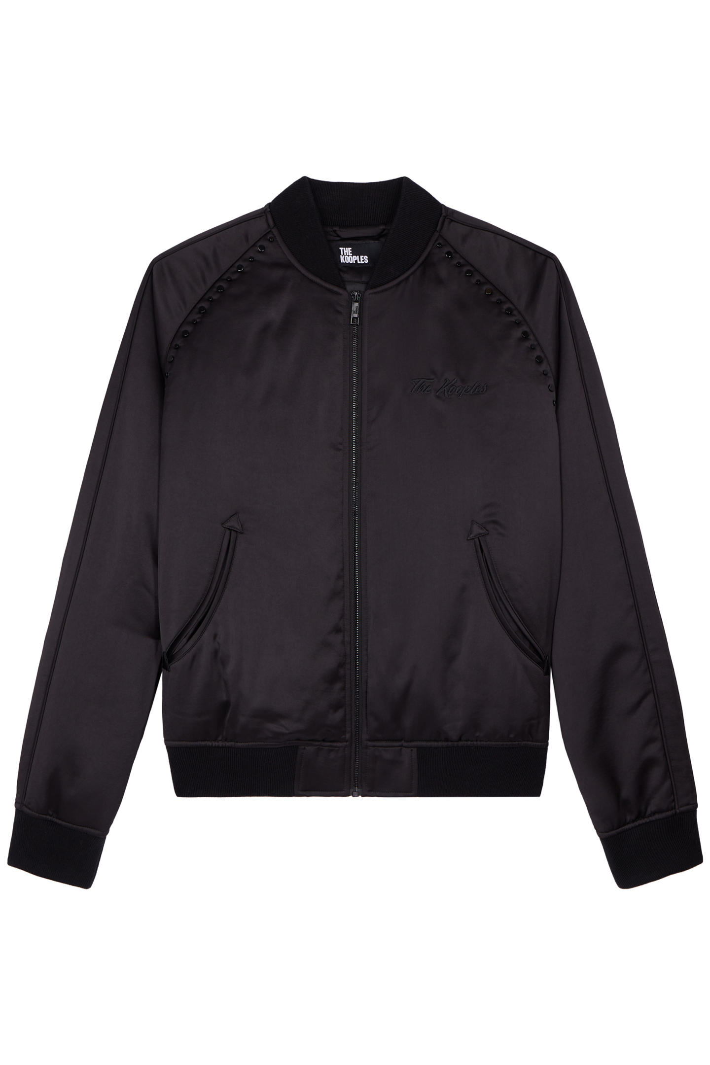 SATIN JACKET WITH TIGER EMBROIDERY BLACK 1