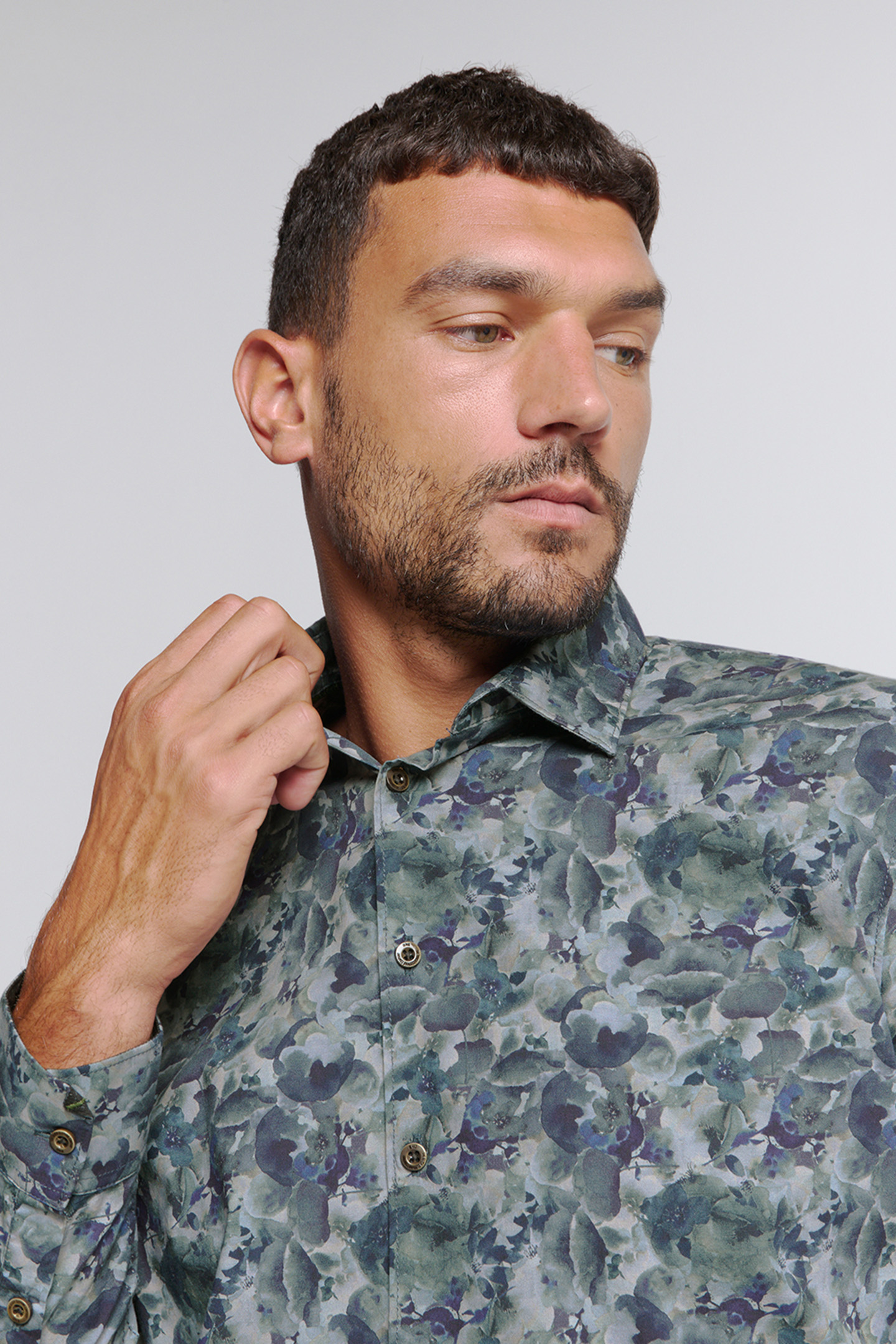 SHIRT STRETCH ALLOVER PRINTED BLUEBERRY 6