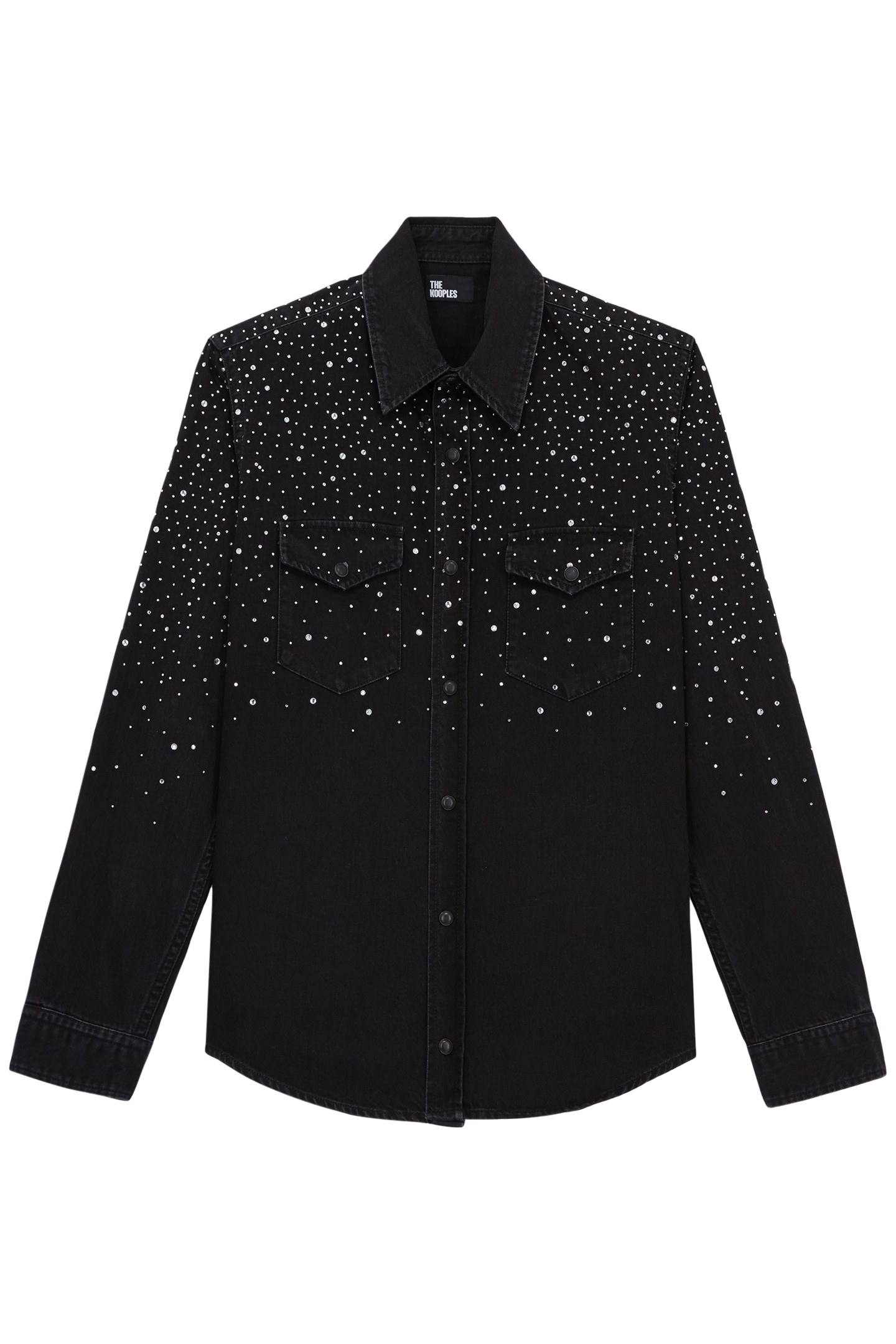 WESTERN BLACK DENIM SHIRT WITH RHINESTONES 1