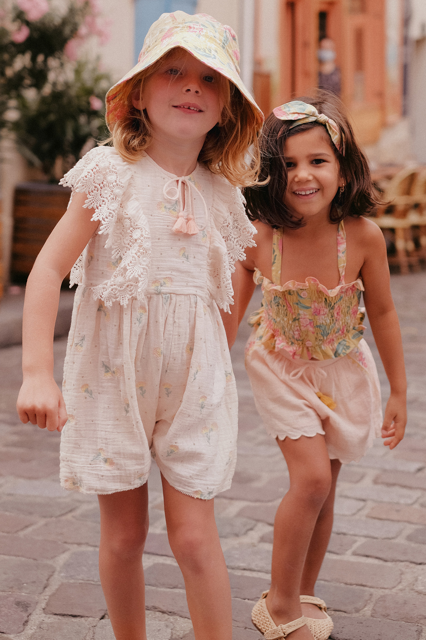 JUMPSUIT AGARO BLUSH DANDELION FLOWERS 4