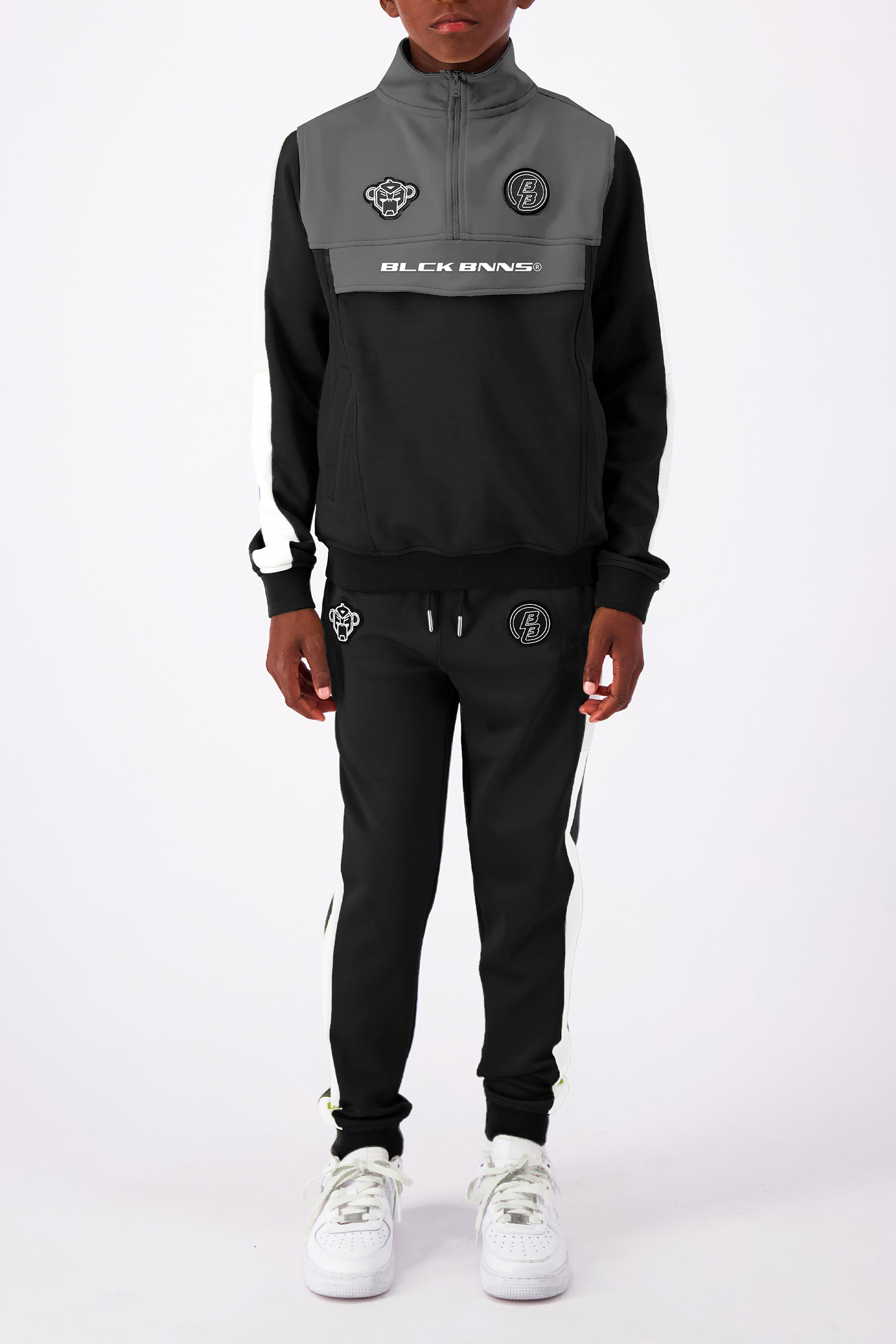 JR. ANORAK TRACKPANTS BLACK 2