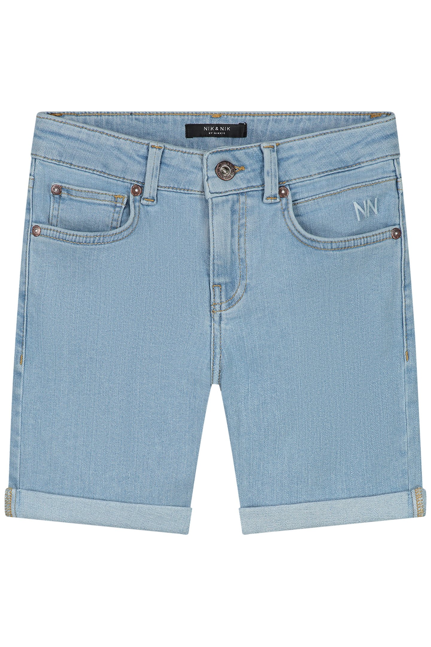 ACEE DENIM SHORT MID BLUE DENIM by NIK & NIK