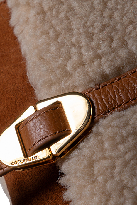 SHOULDER BAG WITH MIXED SUEDE AND LEATHER FABRIC 5