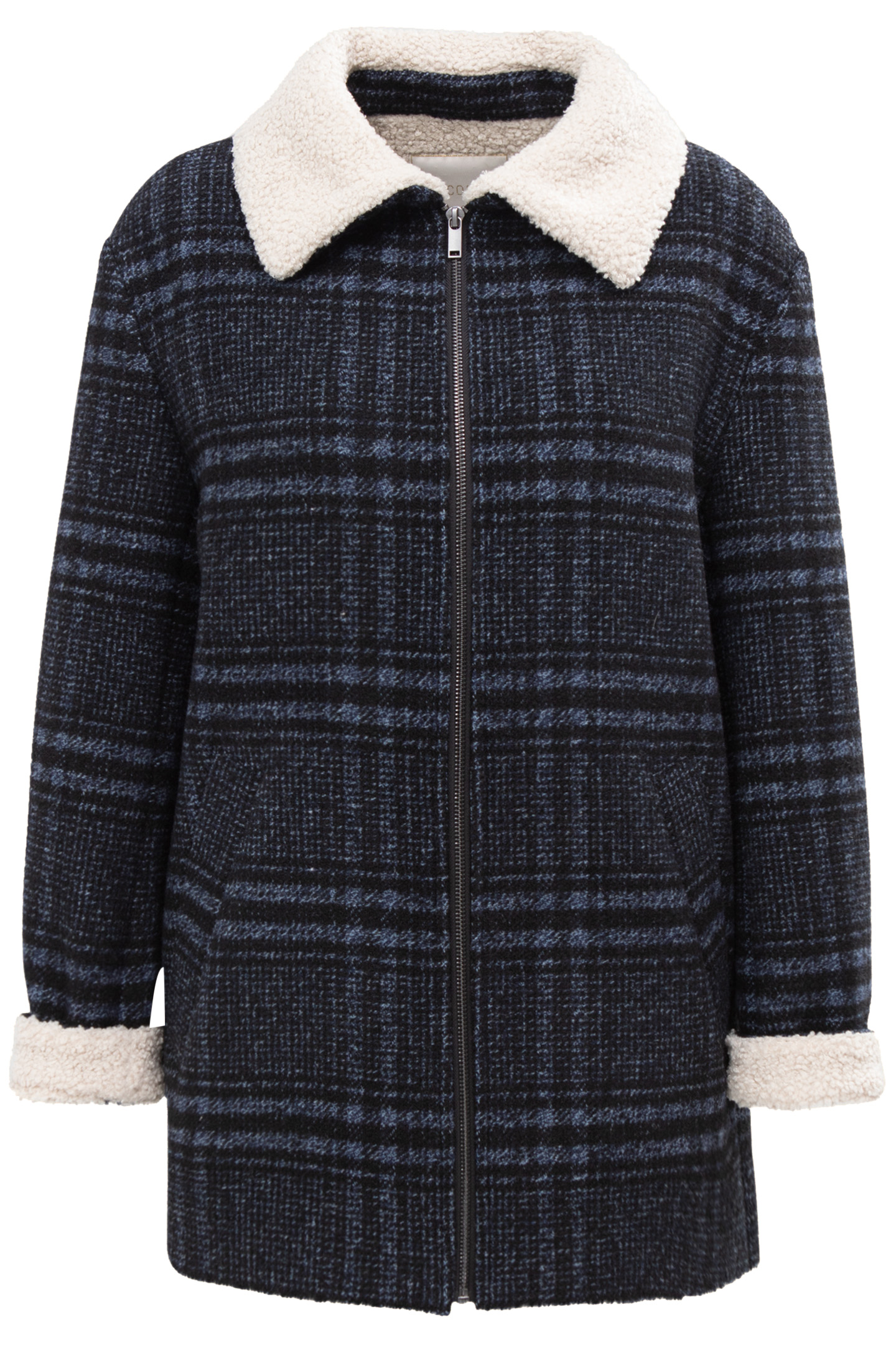NAVY CHECK COAT NAVY 4