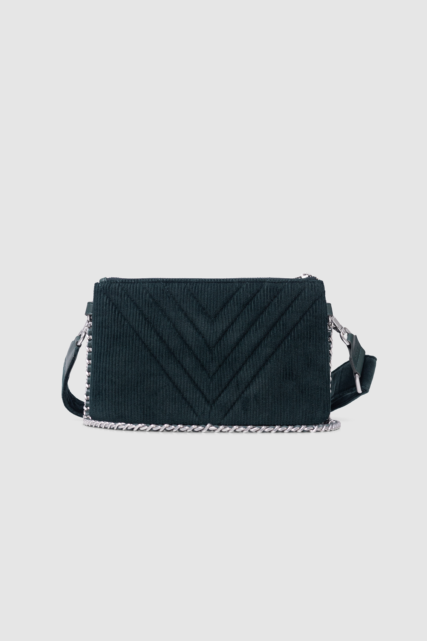 THE 111 BOLIVAR GREEN VELVET QUILTED WOMAN BRITISH GREEN 3