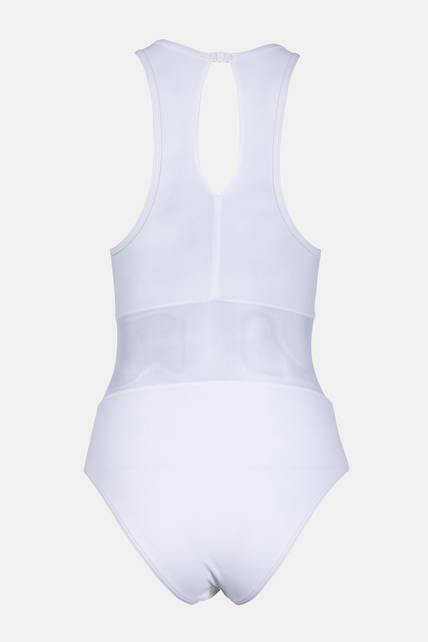 WOMEN'S ARENA MESH SWIMSUIT VENT BACK GR WHITE 4