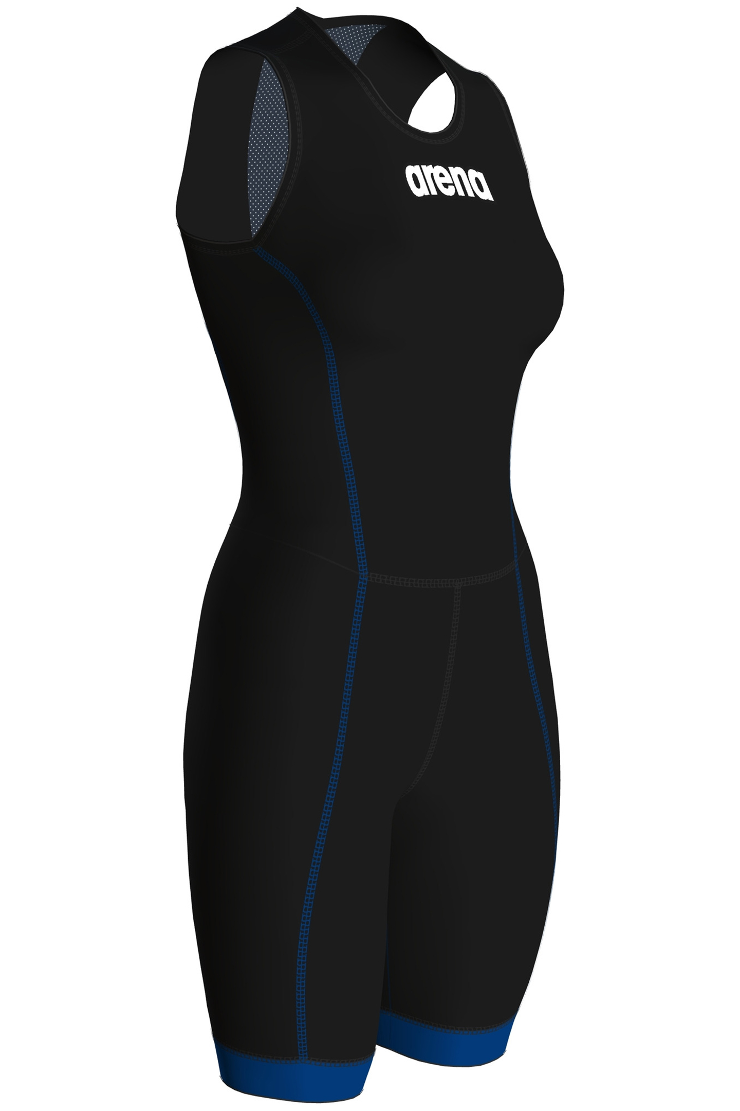 W TRISUIT ST 2.0 REAR ZIP BLACK/ROYAL 3