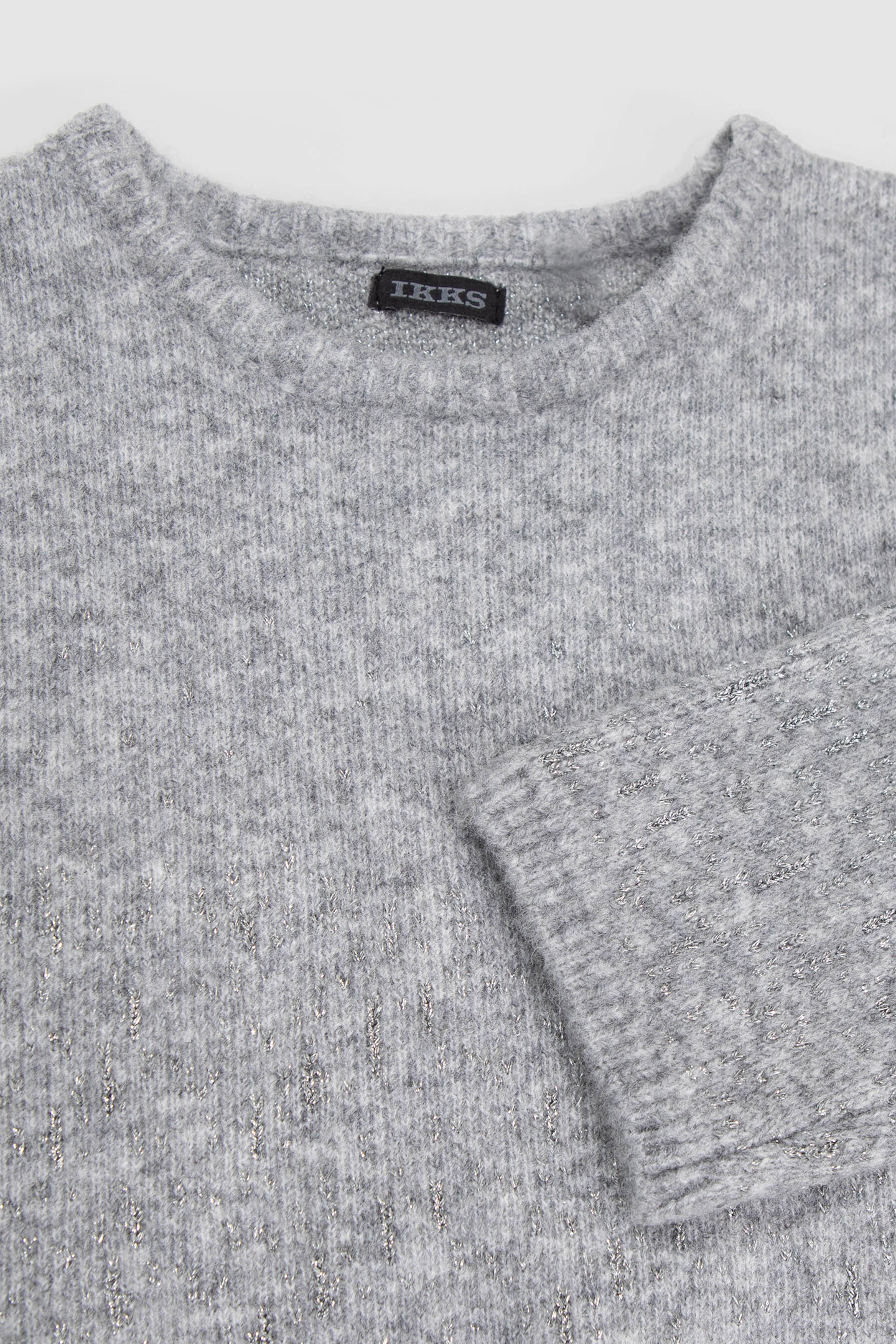 GIRL'S GREY JACQUARD LUREX SWEATER DRESS 5