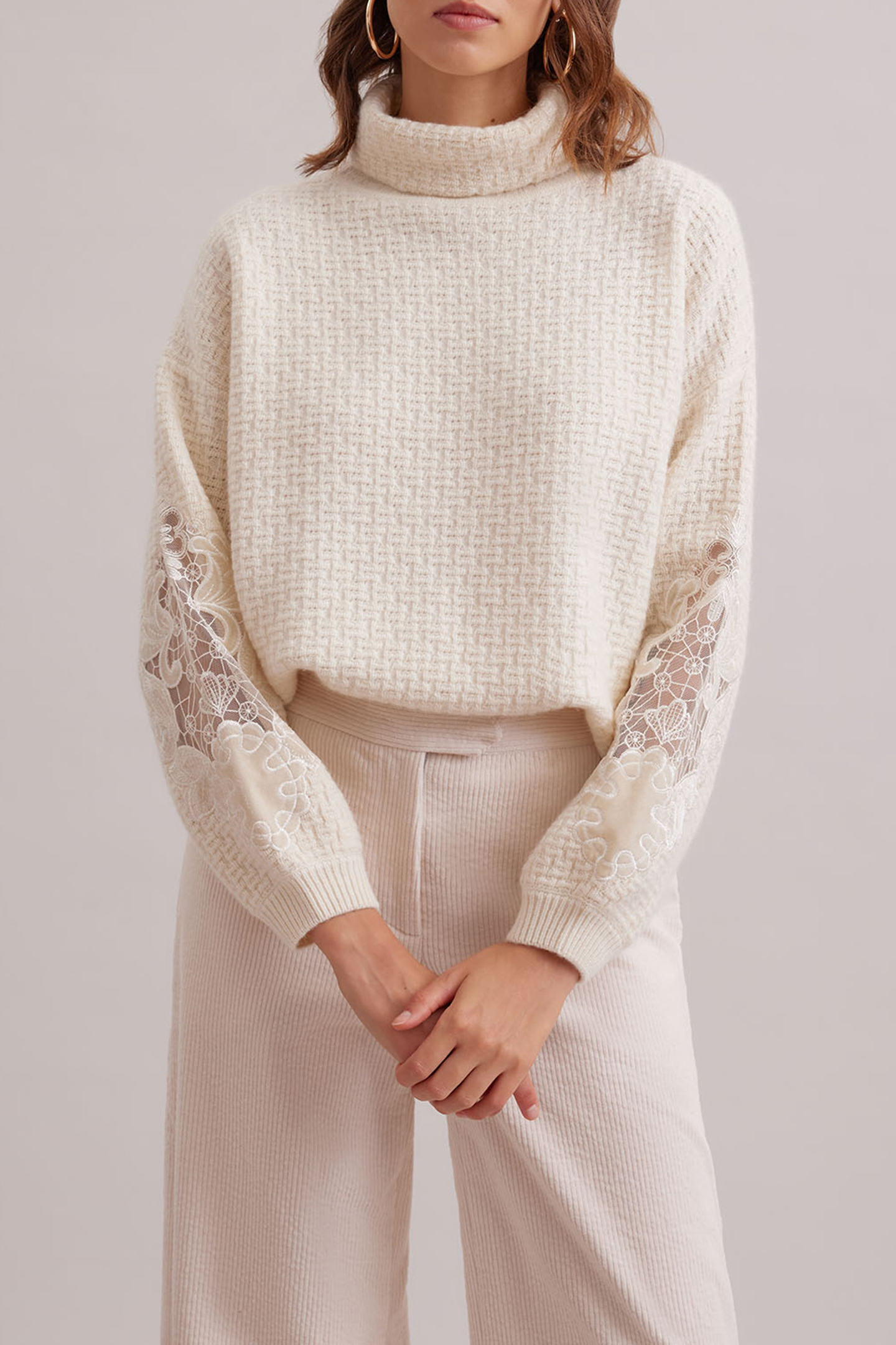 COLLEGE PULLOVER MOON WHITE 1