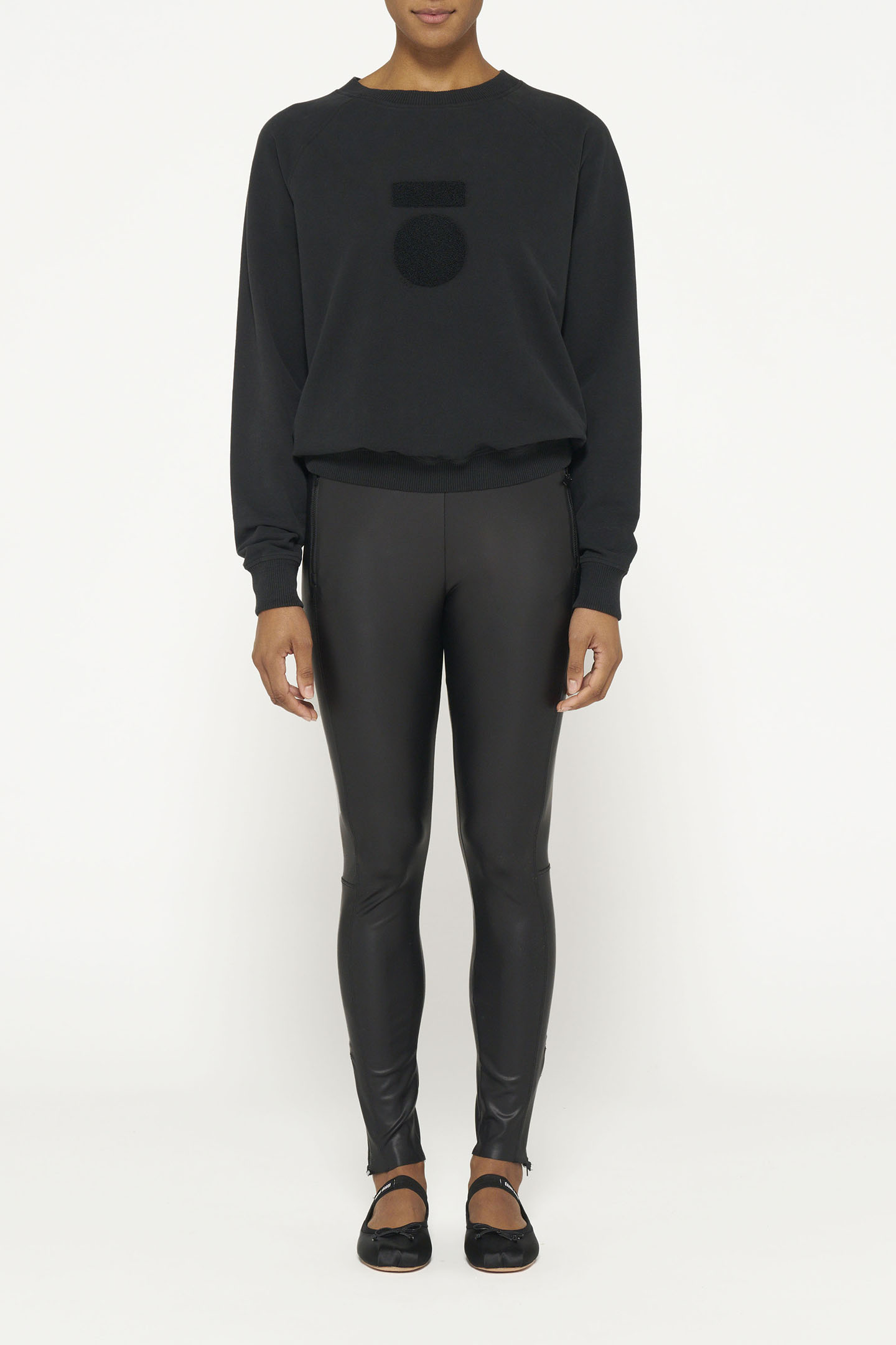 THE LEATHERLOOK LEGGINGS BLACK 1