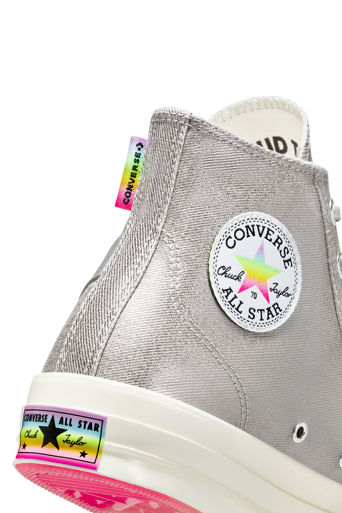 UNISEX CHUCK 70 PRIDE SILVER/EGRET/CHAOS FUSCHIA 10