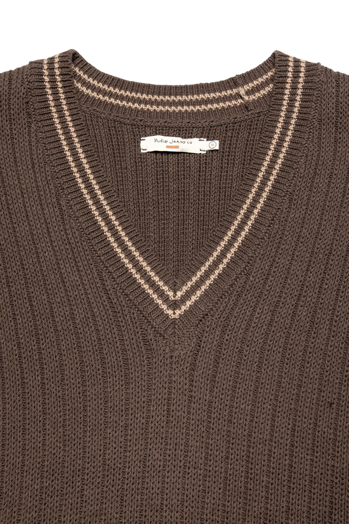 SVERRE KNITTED VEST BROWNMELANG 4