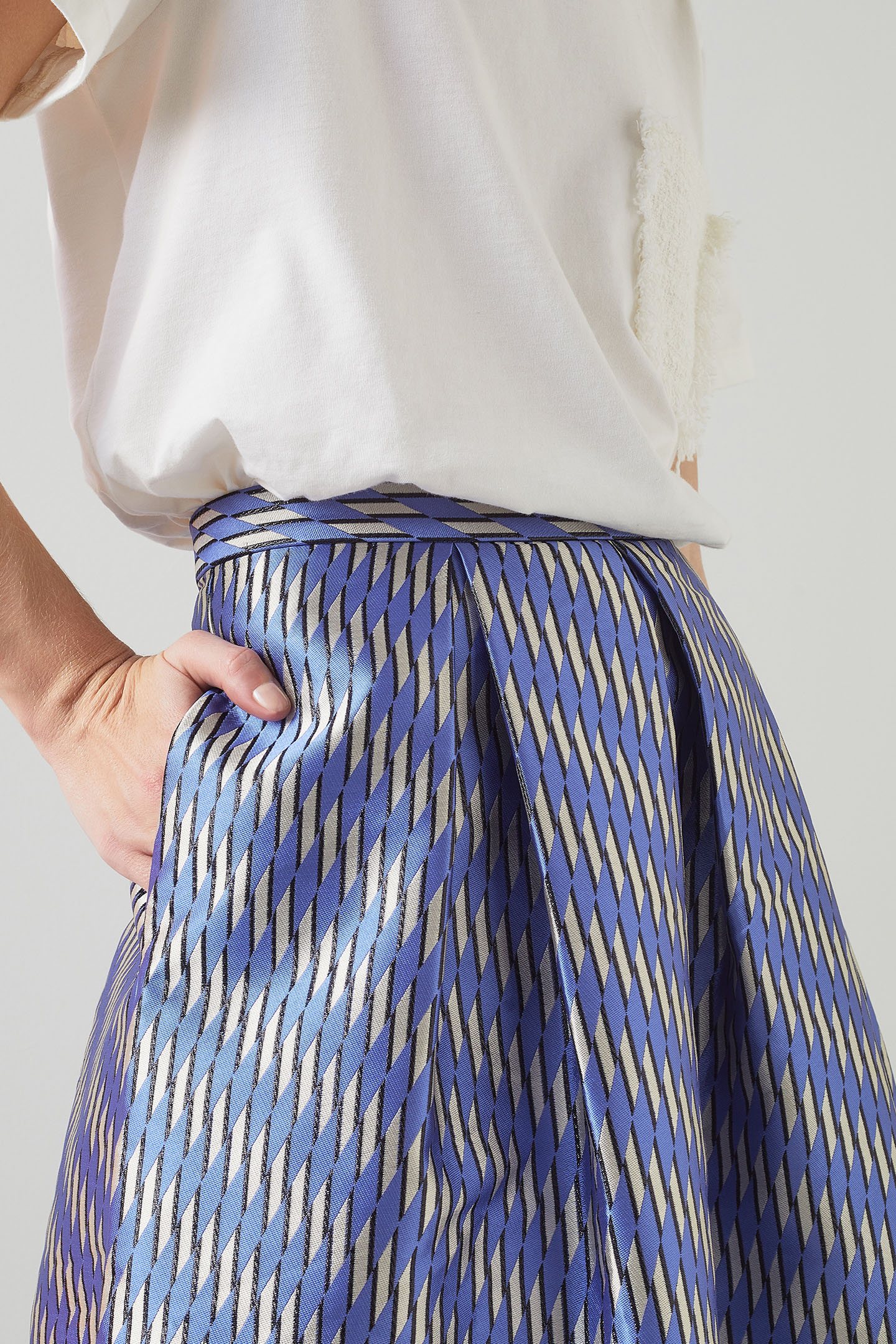 SK OLSEN FULL SKIRT BLUE/BLACK 4
