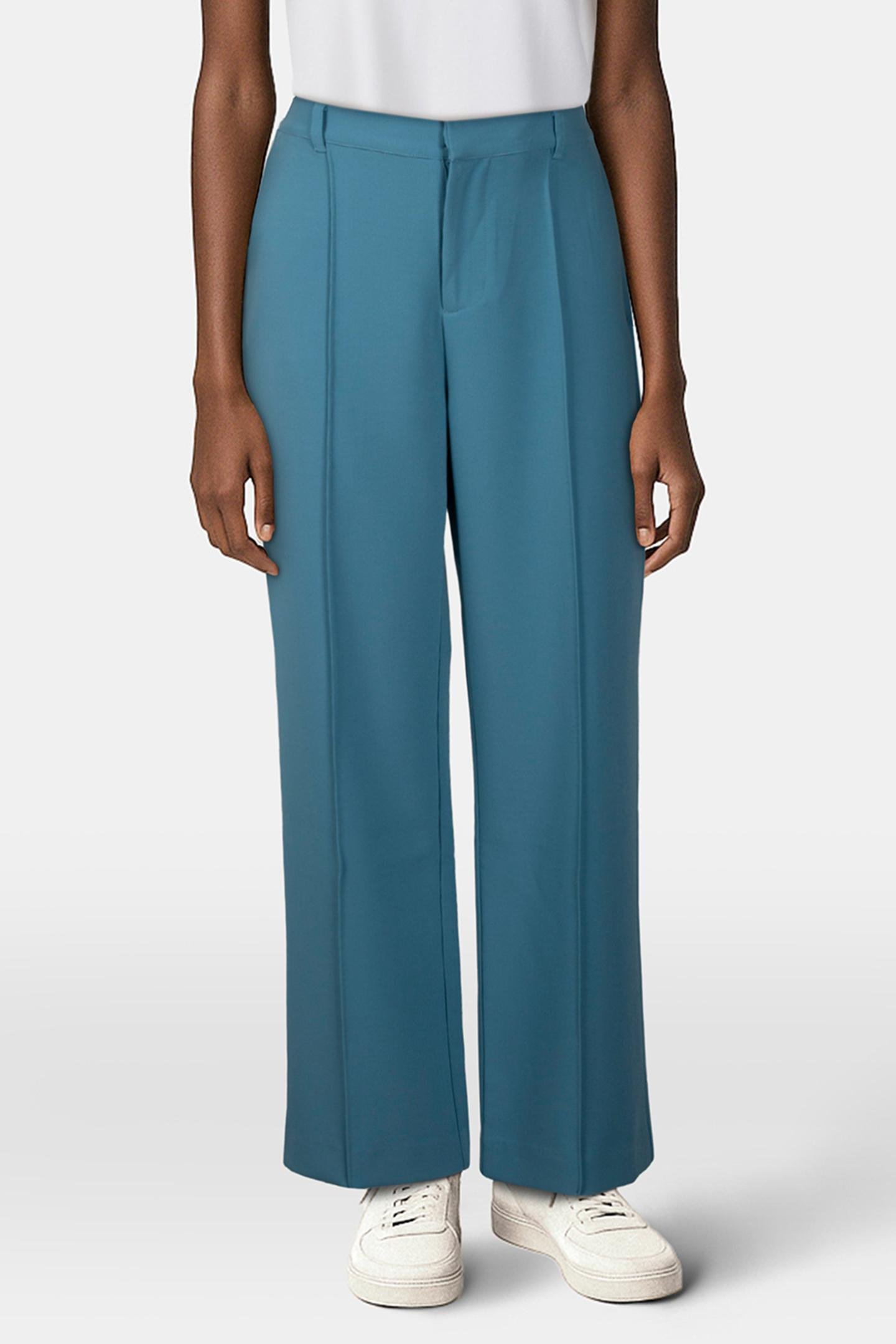 RUS UNI PINTUCK STRAIGHT PANTS ADRIATIC BLUE 1