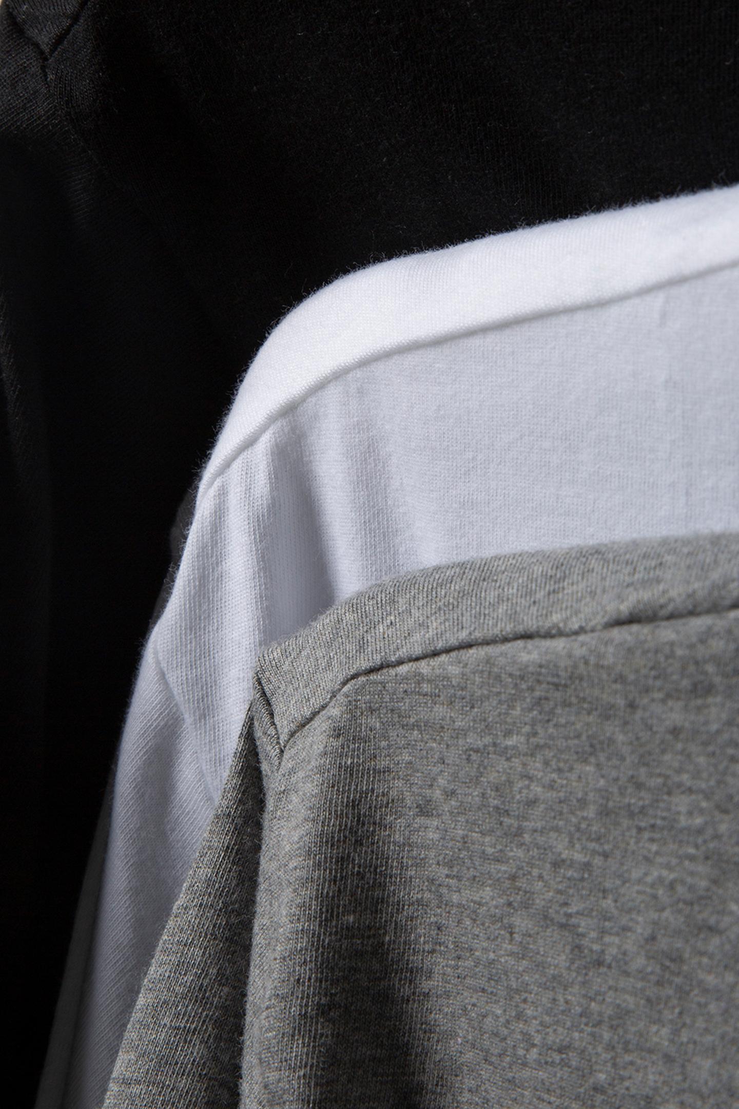 3-PACK T-SHIRTS WHITE/BLACK/GREY 9