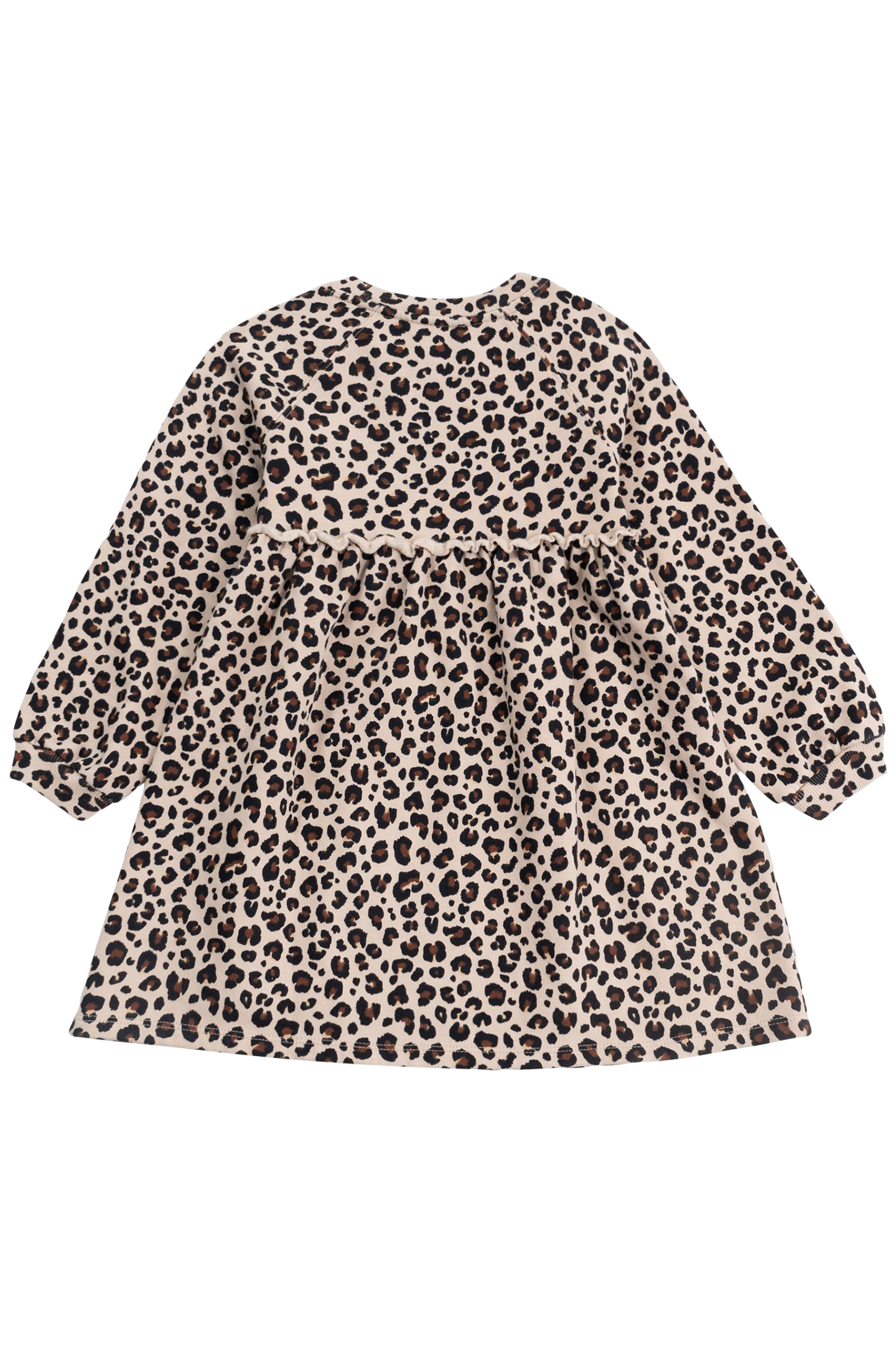 BEIGE LEOPARD PRINT SWEATSHIRT DRESS FOR GIRL 2