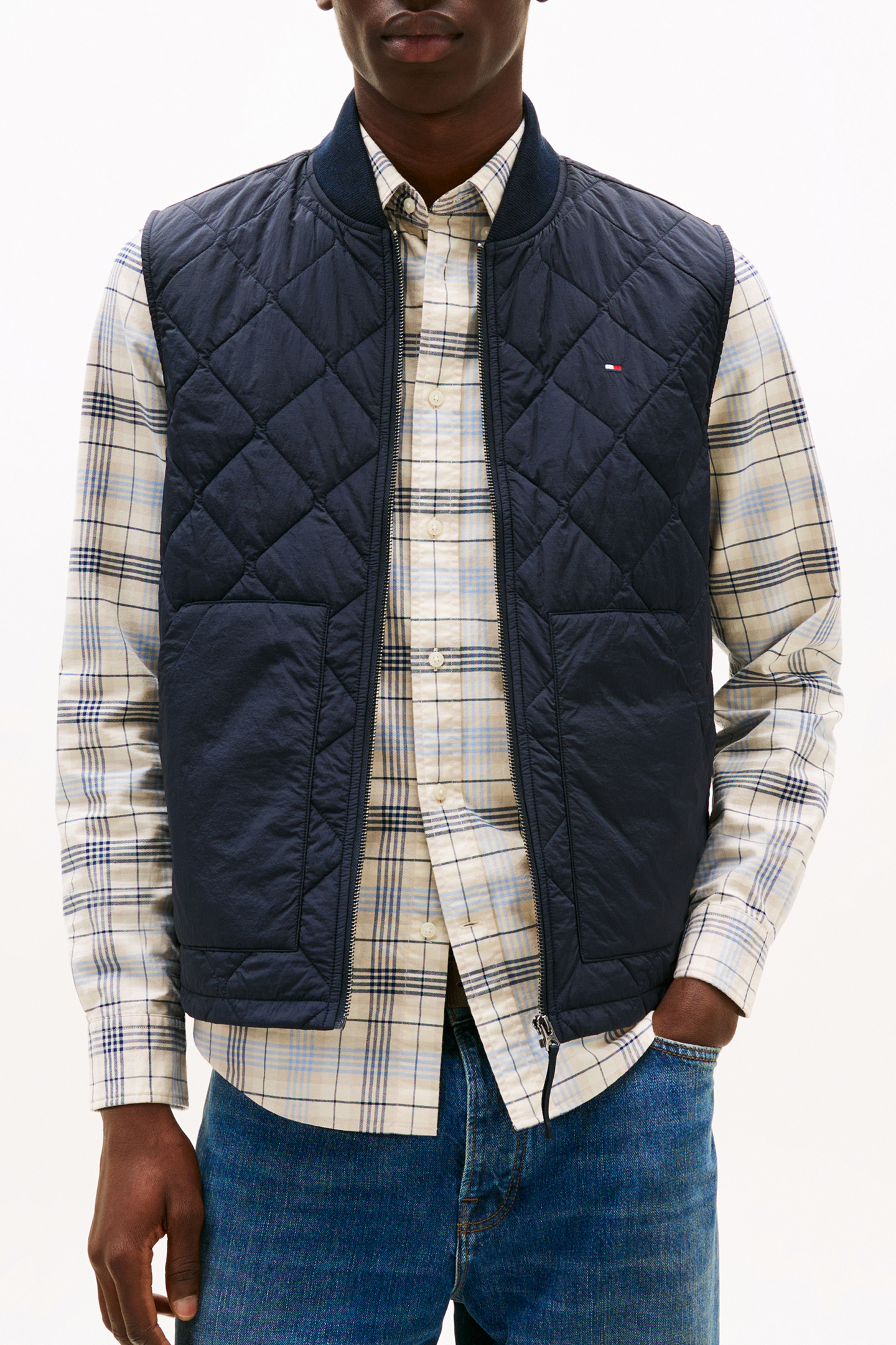 DIAMOND QUILTED VEST DESERT SKY 1