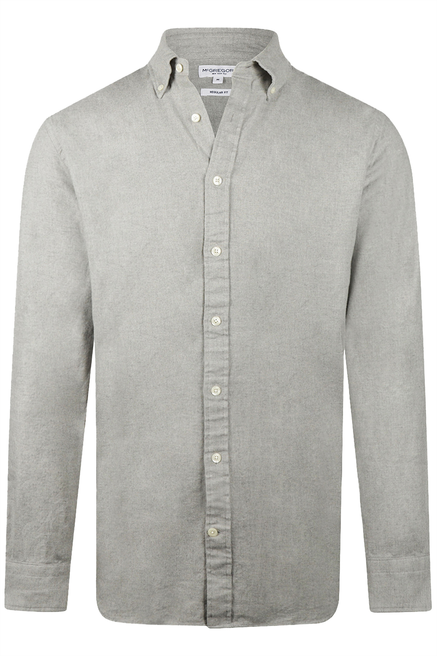 FLANNEL MELANGE OXFORD SHIRT MEDIUM GREY 4