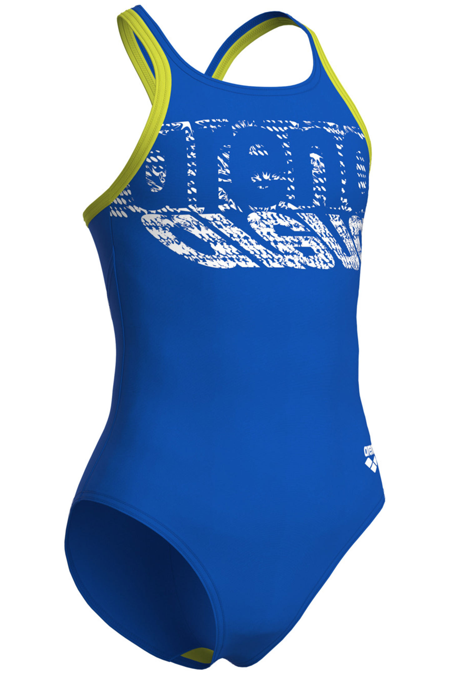 GIRL'S ARENA SHAKING SWIMSUIT V BACK BLUE CHINA SOFT GREEN 9