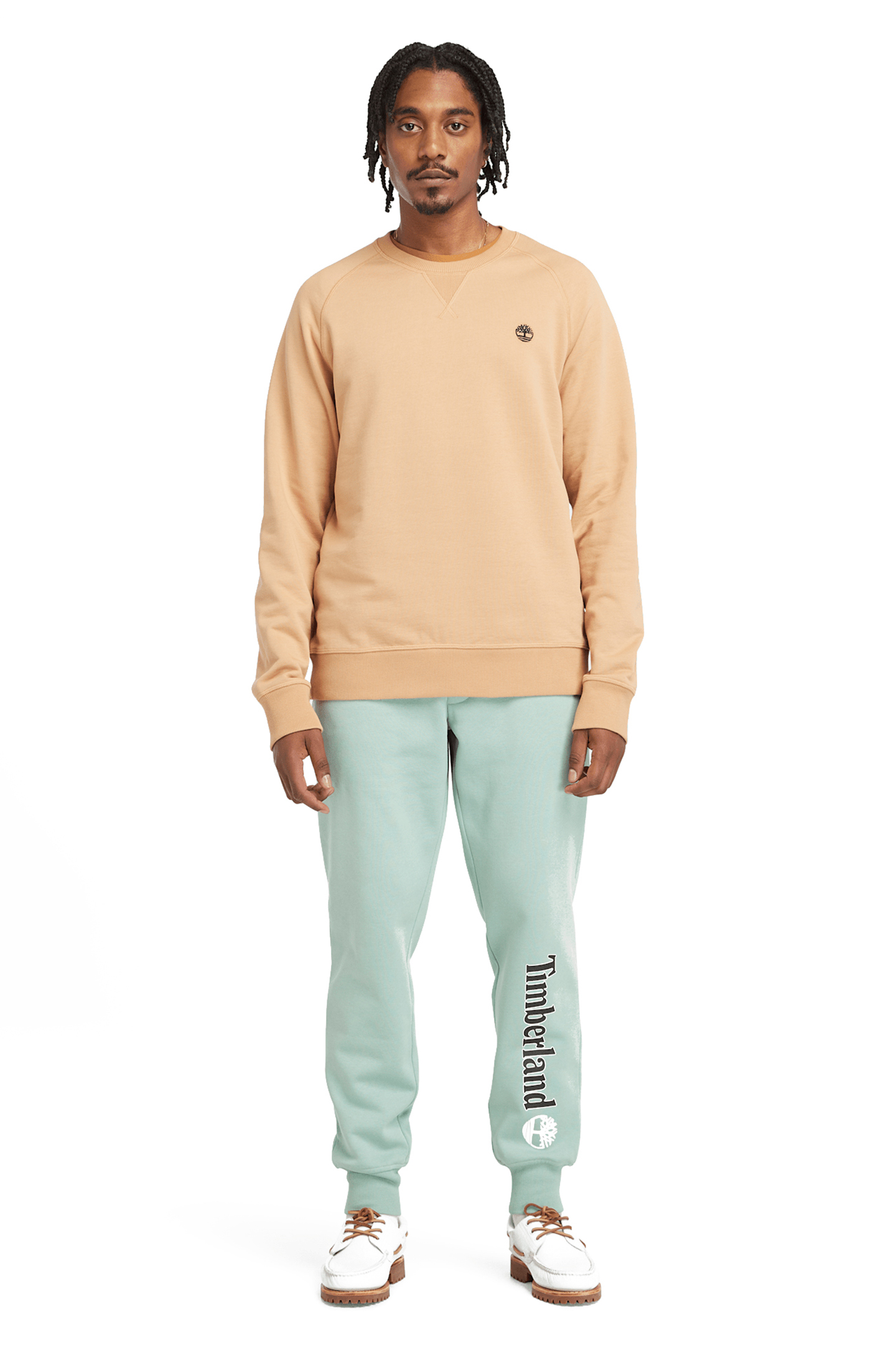 EXETER RIVER LOOPBACK CREW NECK SWEATSHIRT LIGHT WHEAT BOOT 3