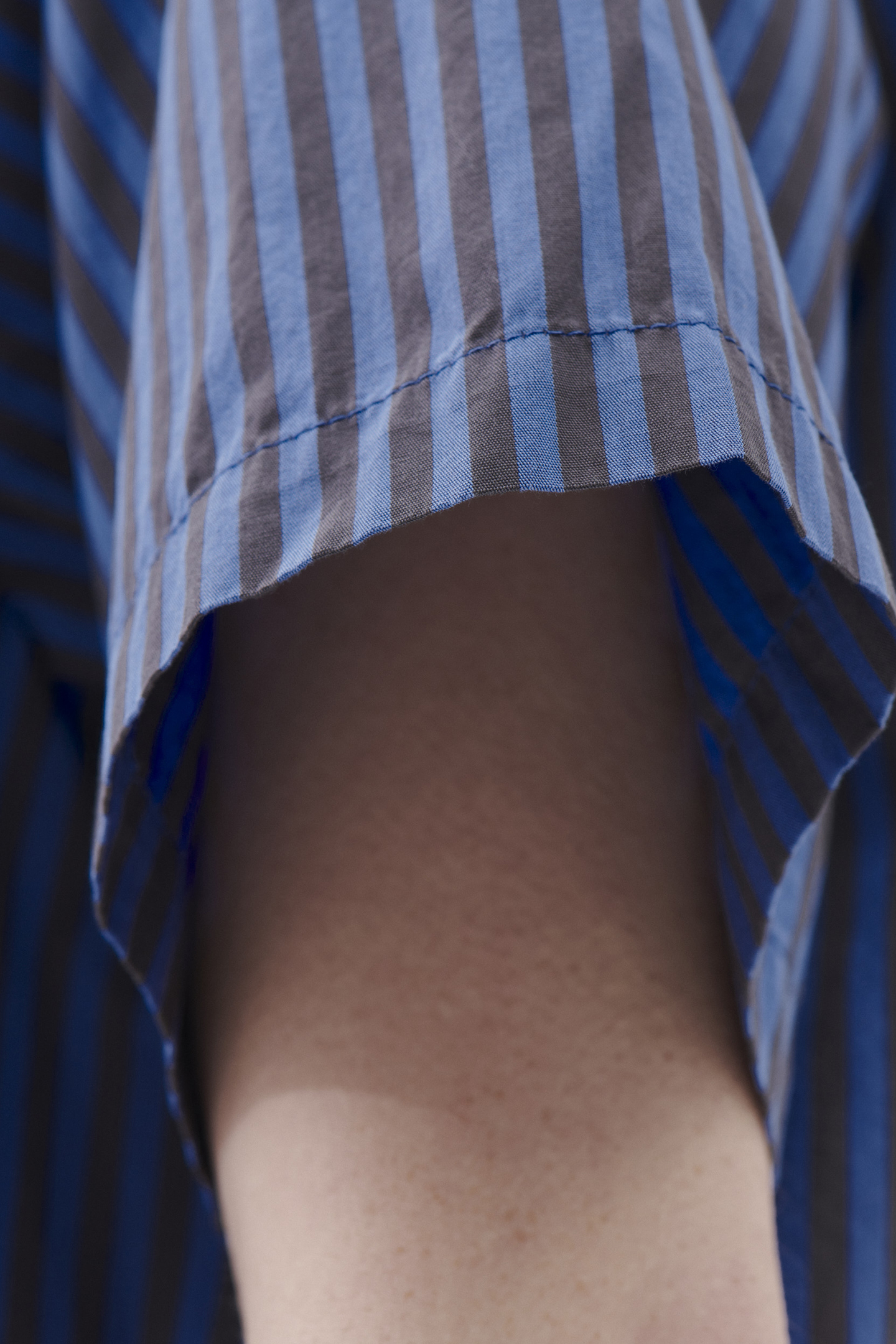 UNISEX POPLIN SHORT SLEEVE SHIRT VERNEUIL STRIPES 5