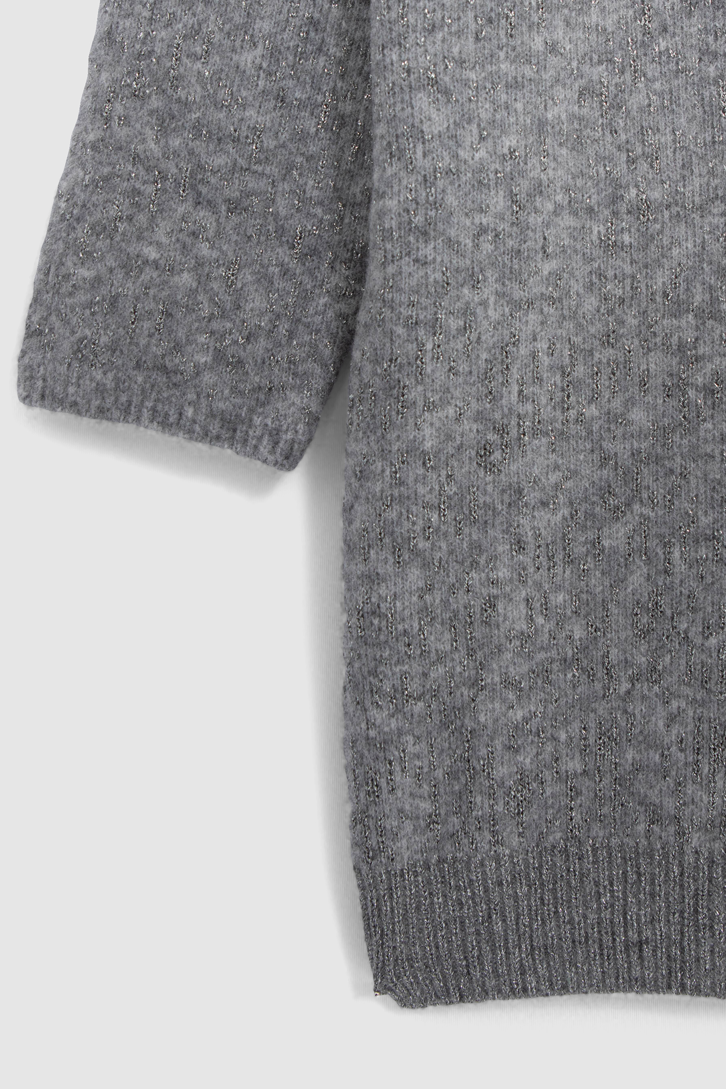 GIRL'S GREY JACQUARD LUREX SWEATER DRESS 3