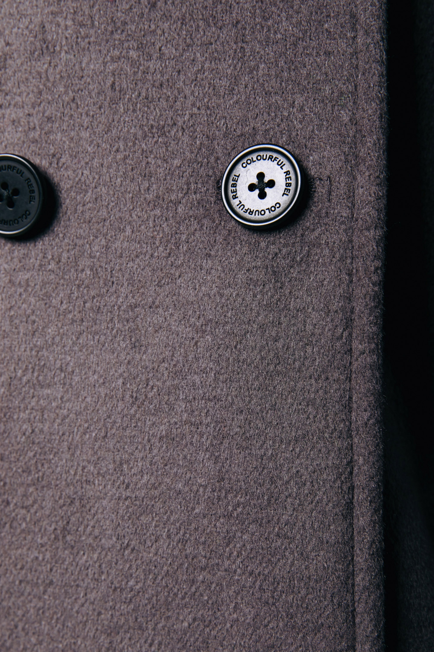 ZANIA RIB COLLAR WOOL COAT TAUPE 7