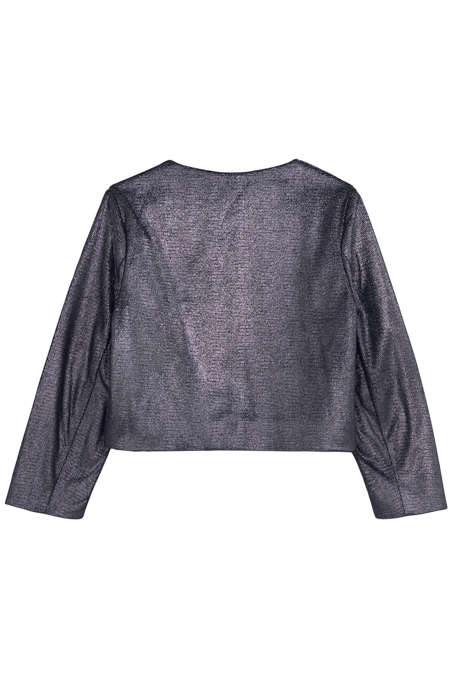 SILVER VELVET METALLIC SHORT JACKET 2