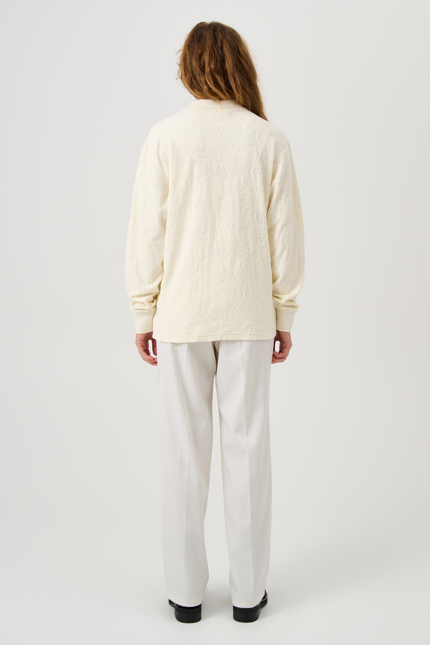 ROBERT PLUSH L/S POLO SHIRT OFF WHITE 4