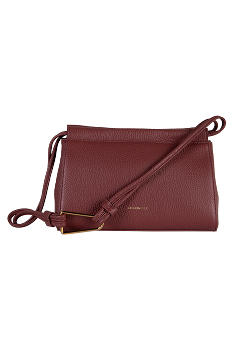 MINI SHOULDER BAG IN GRAINED LEATHER IN BRANDY 2
